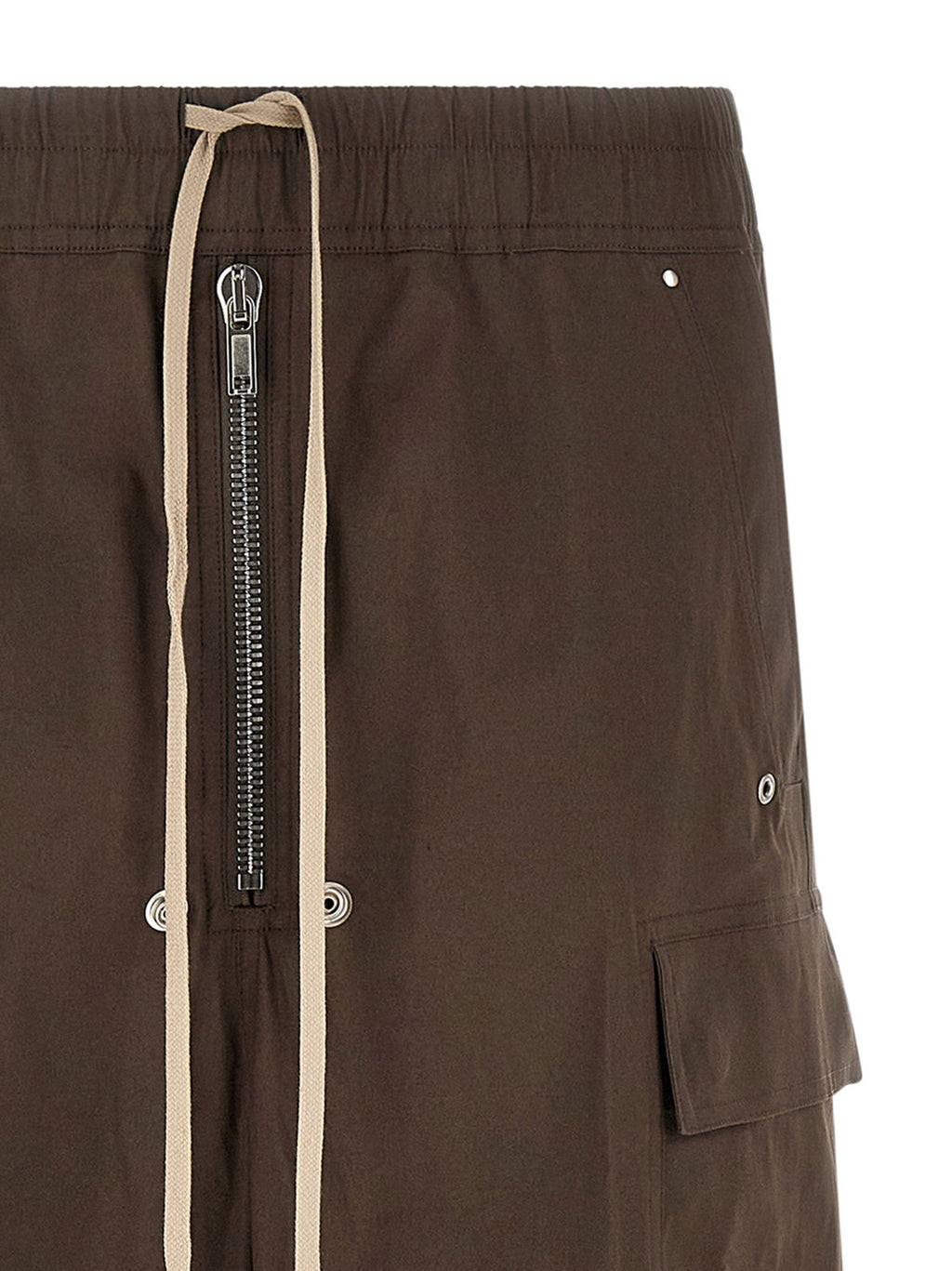 Rick Owens Brown Cotton Cargo Pants