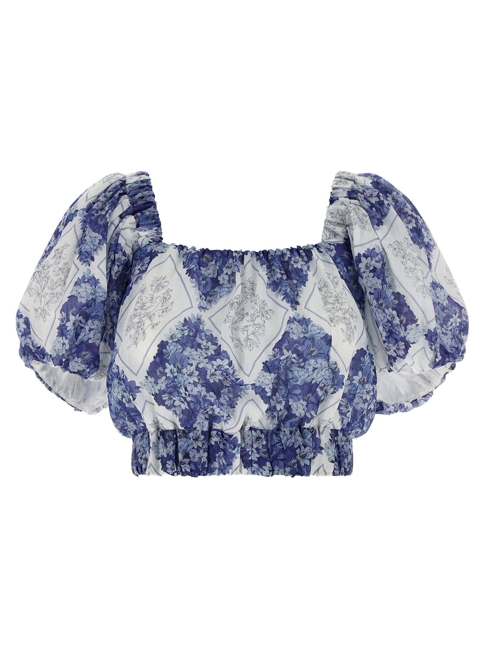 Twinset Blue Ramie Blouse
