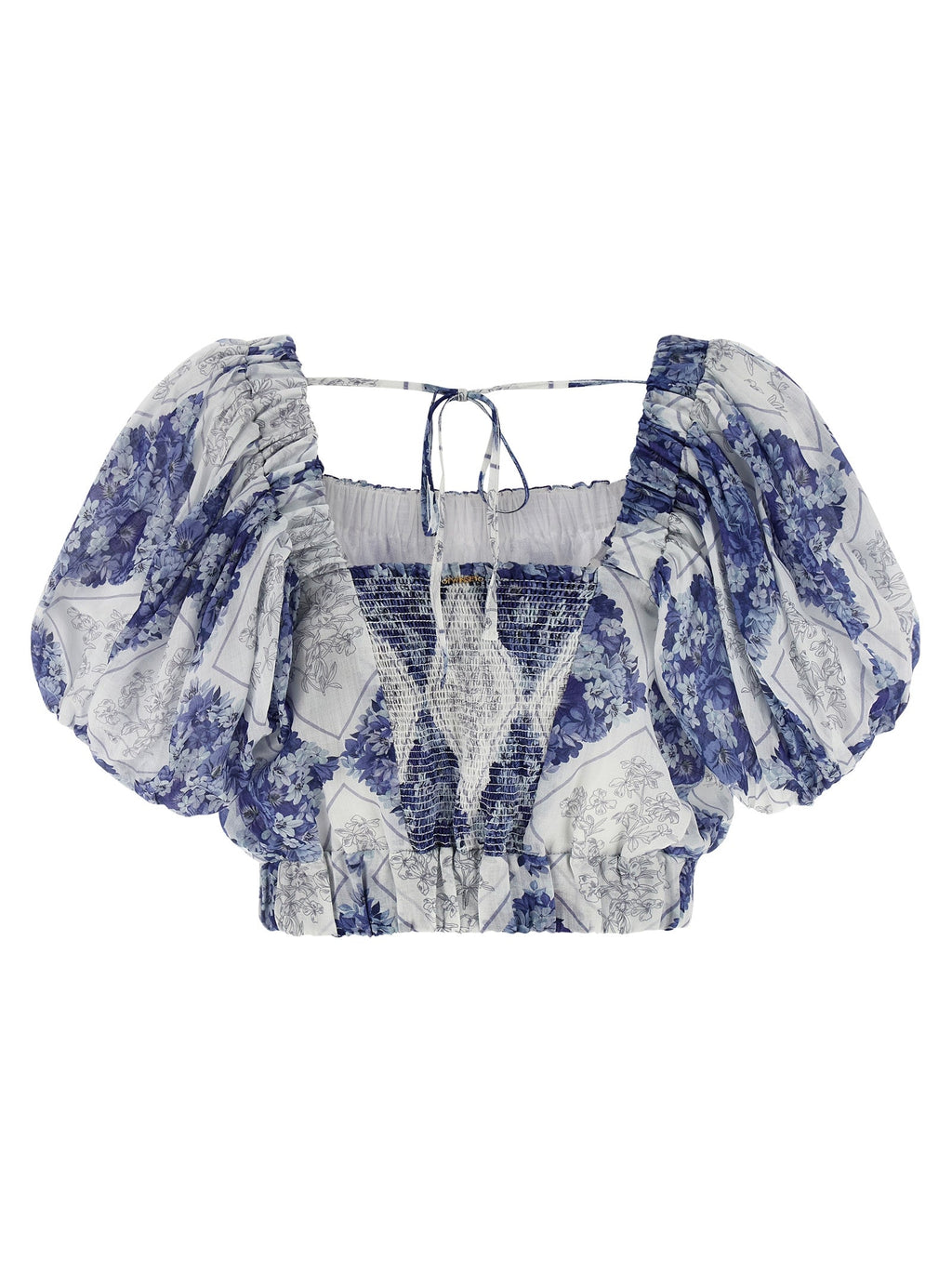 Twinset Blue Ramie Blouse