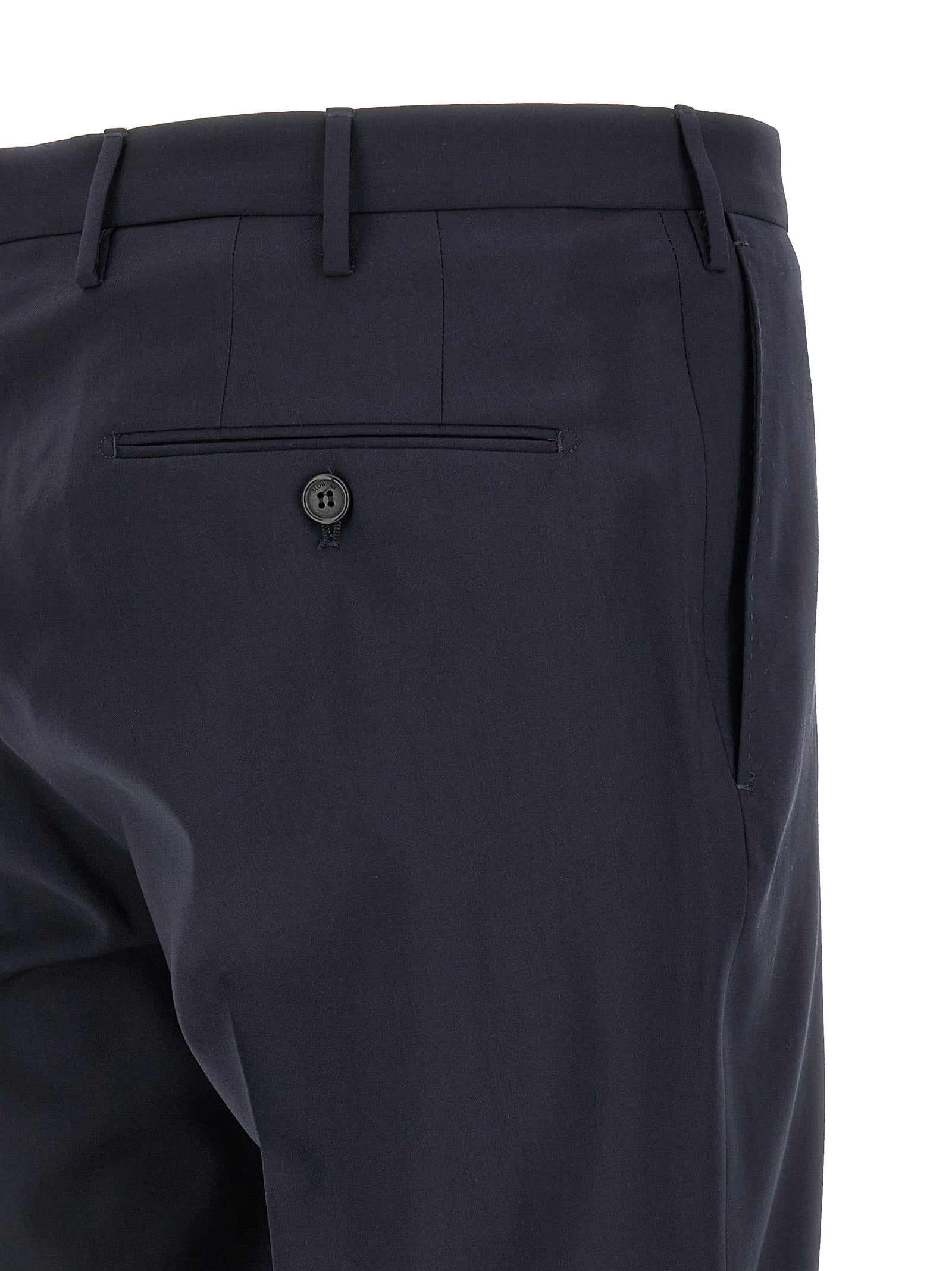 Incotex Blue Virgin Wool Dress Pants