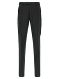 Incotex Black Virgin Wool Dress Pants
