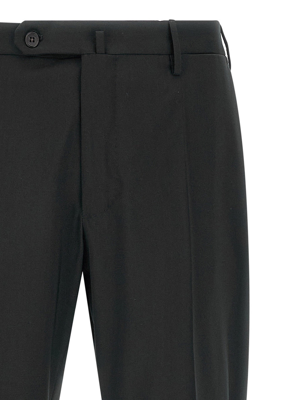 Incotex Black Virgin Wool Dress Pants