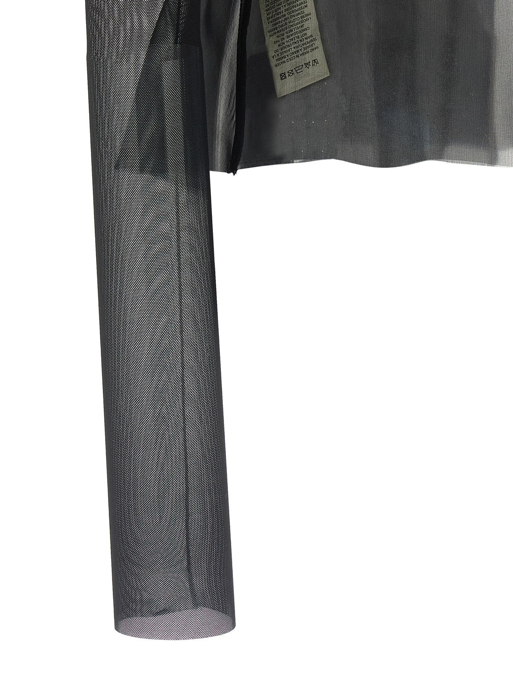 Rick Owens Black Silk Full-Length Jacket