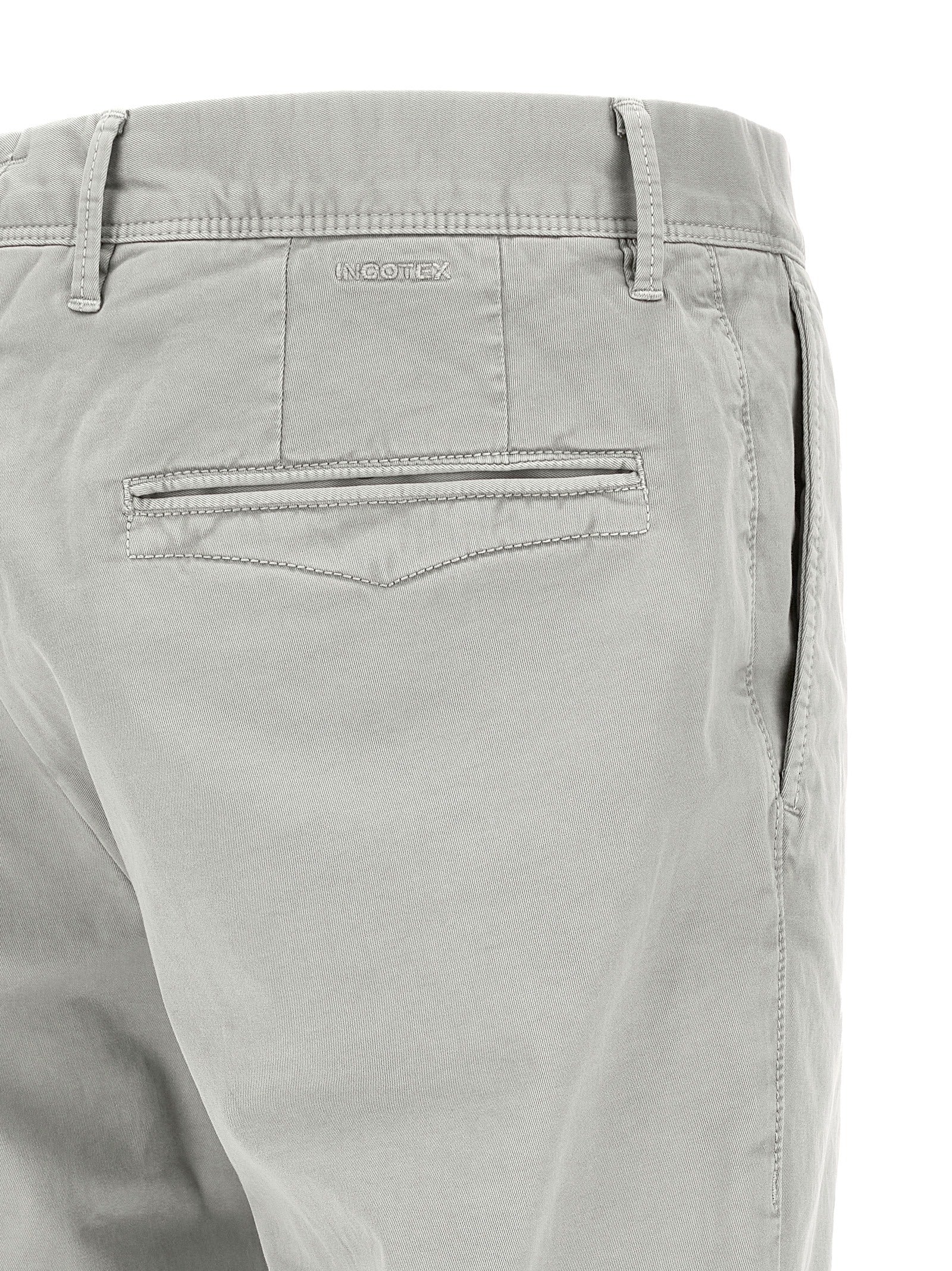 Incotex Gray Cotton Casual Pants