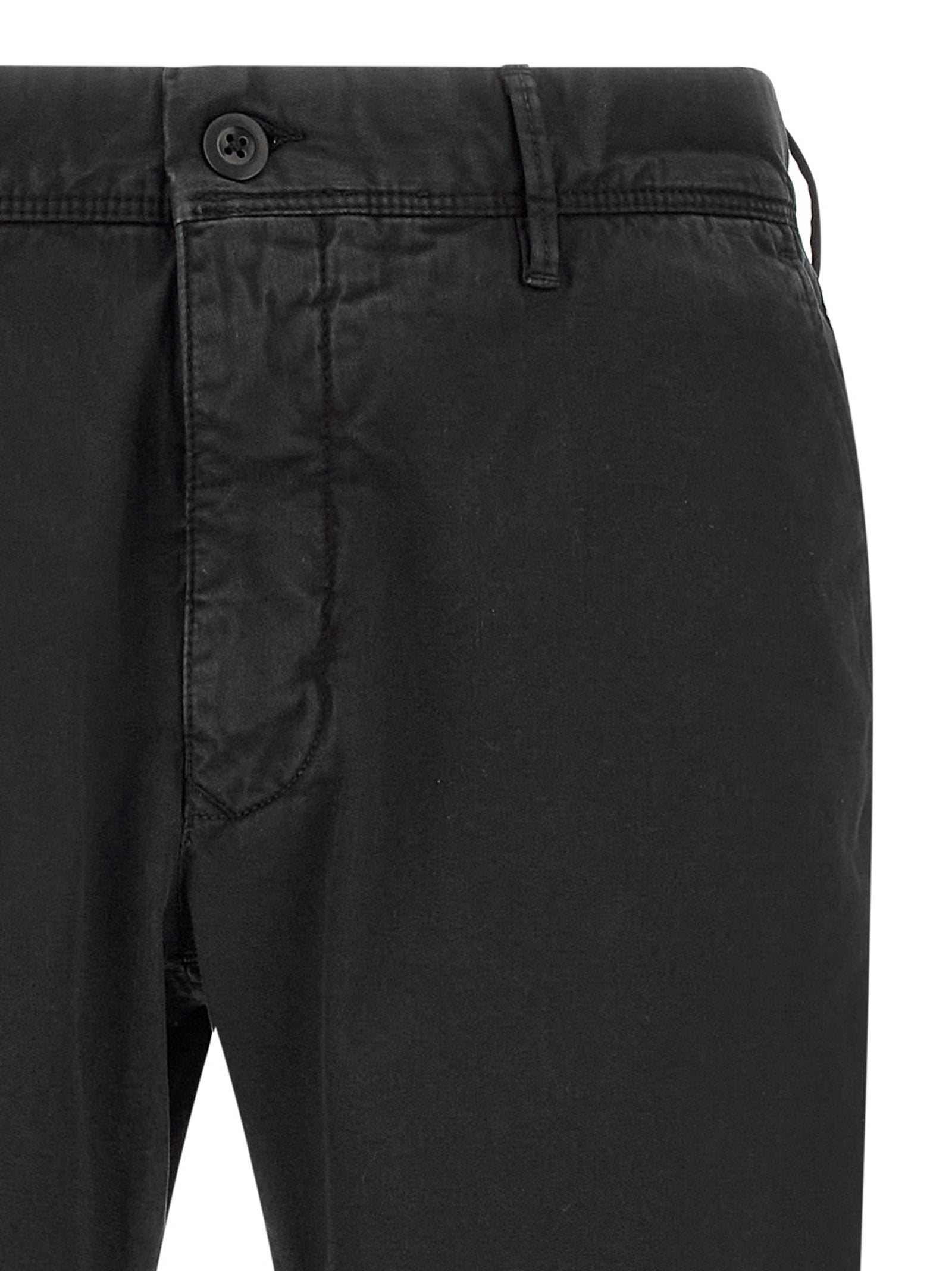 Incotex Black Cotton Casual Pants