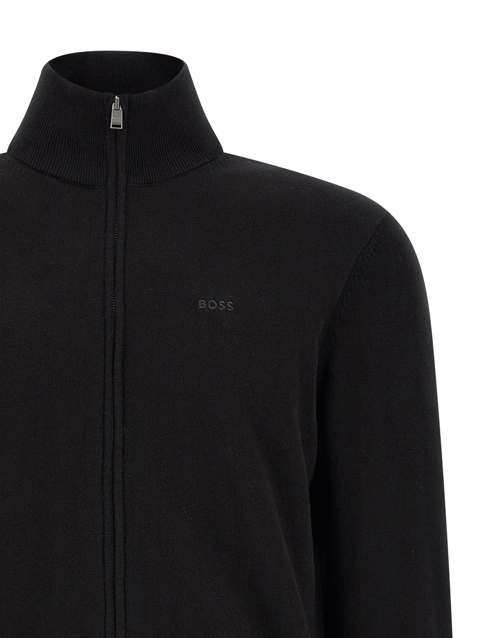 Hugo Boss Black Cotton Cardigan