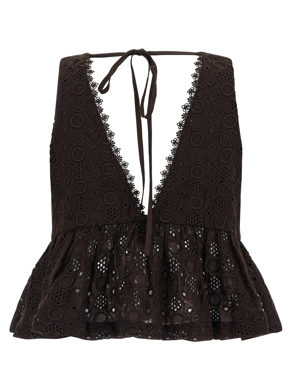 PINKO Brown Cotton Blouse