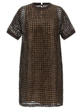 Brunello Cucinelli Brown Silk Short Dress