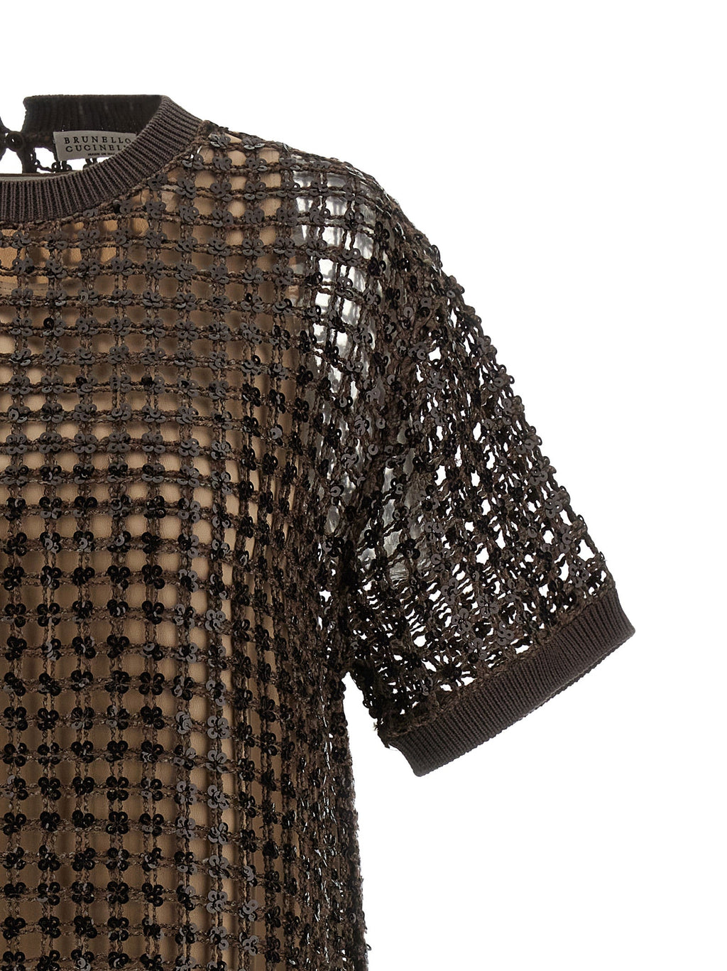 Brunello Cucinelli Brown Silk Short Dress
