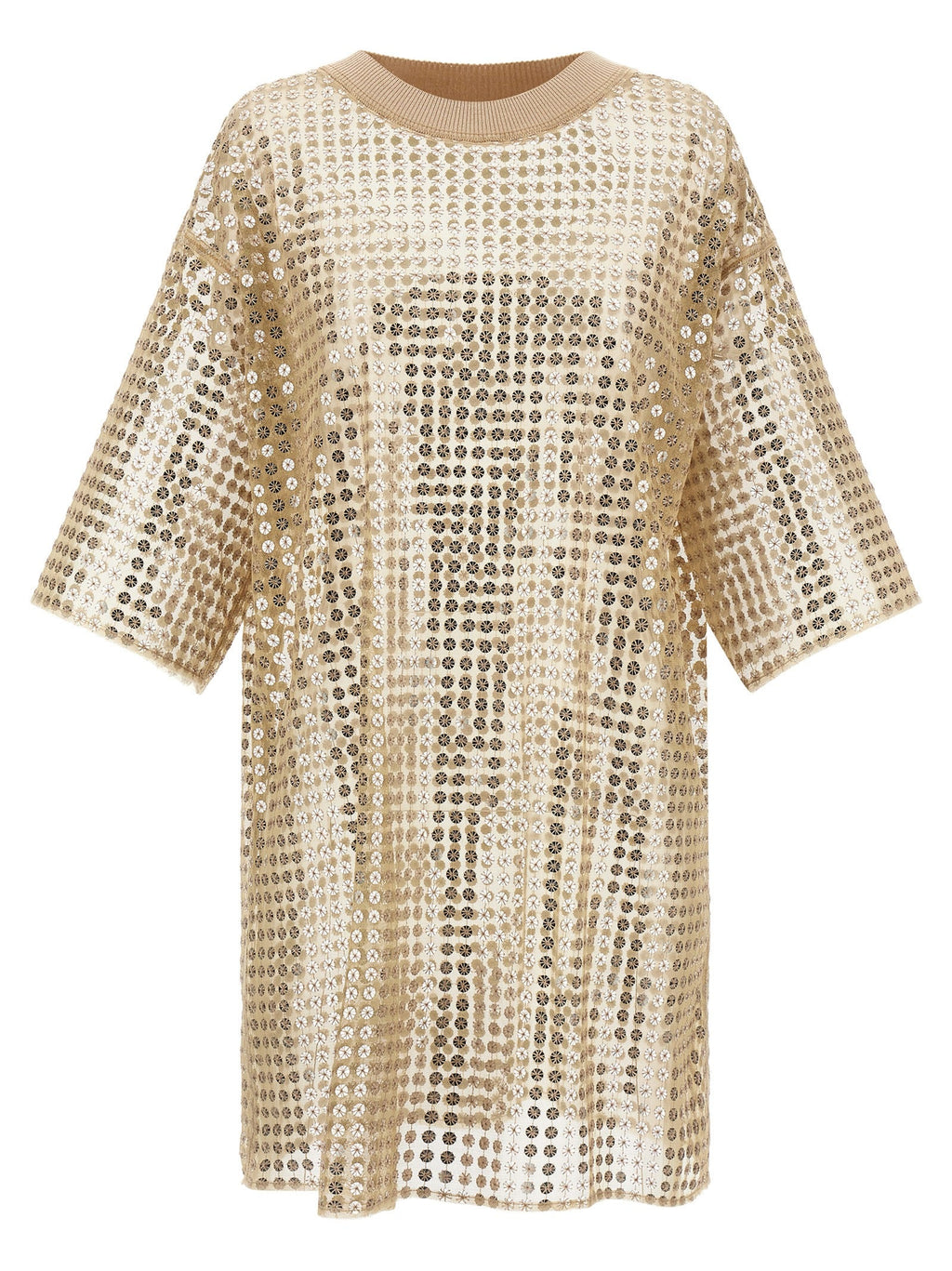 Fabiana Filippi Beige Polyester Short Dress