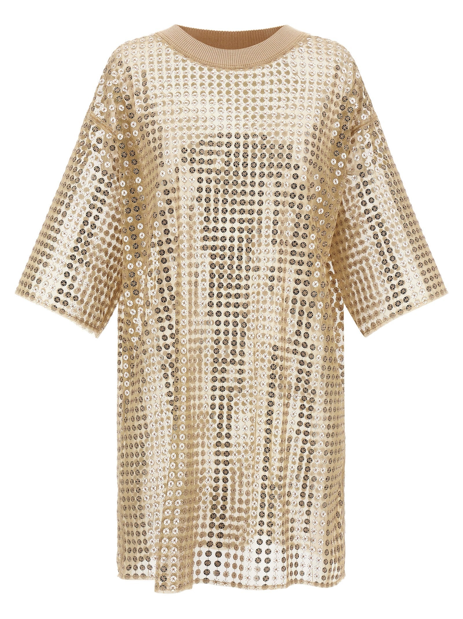 Fabiana Filippi Beige Polyester Short Dress