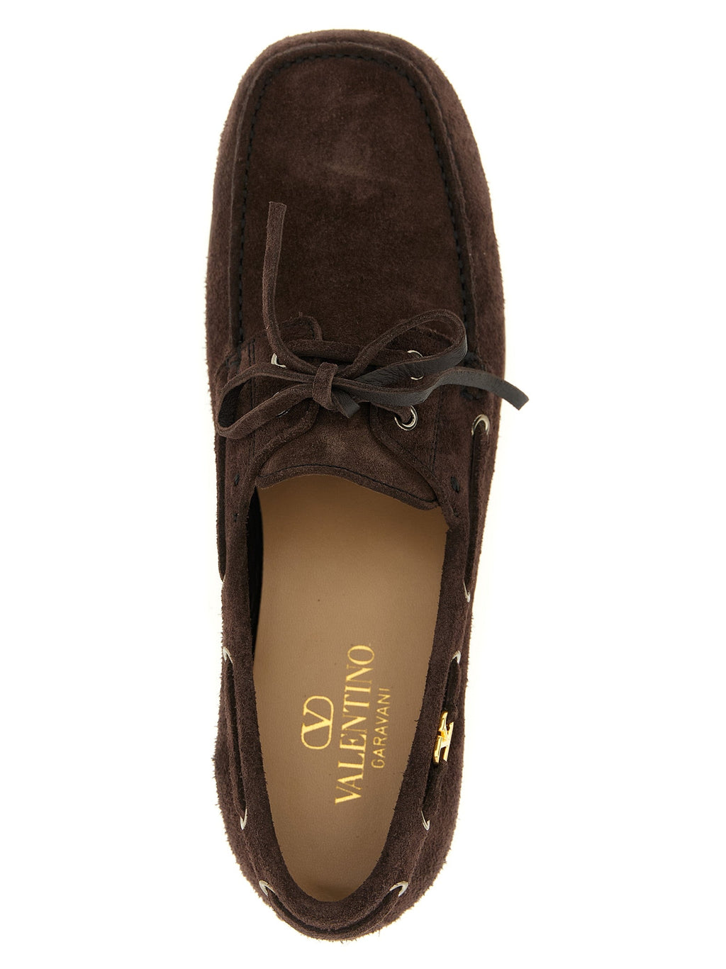 Valentino Garavani Brown Cowhide Slip-On Loafers