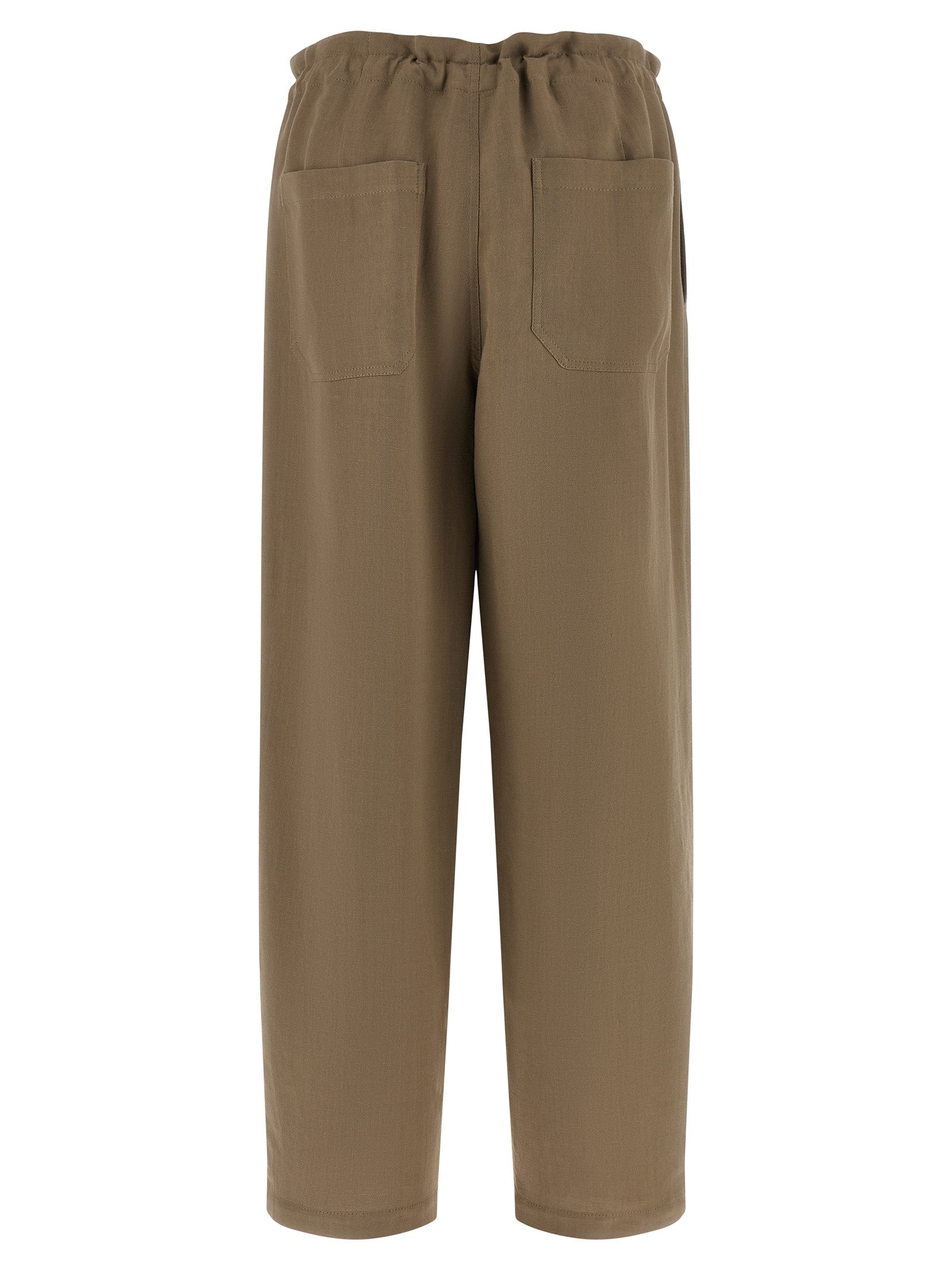 Brunello Cucinelli Beige Viscose Casual Pants