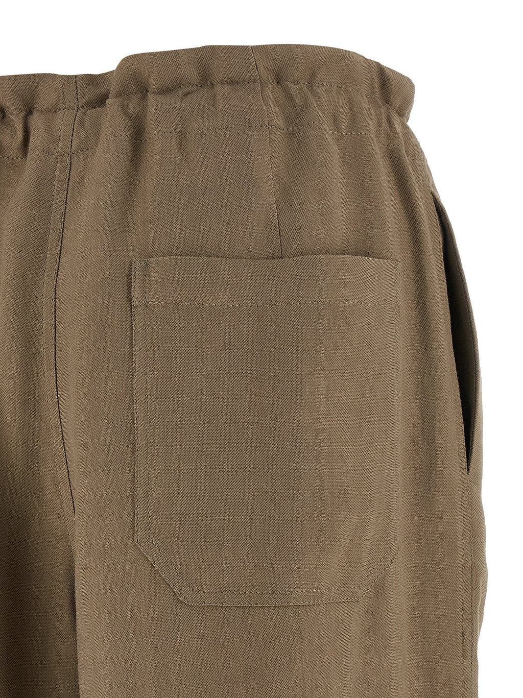 Brunello Cucinelli Beige Viscose Casual Pants