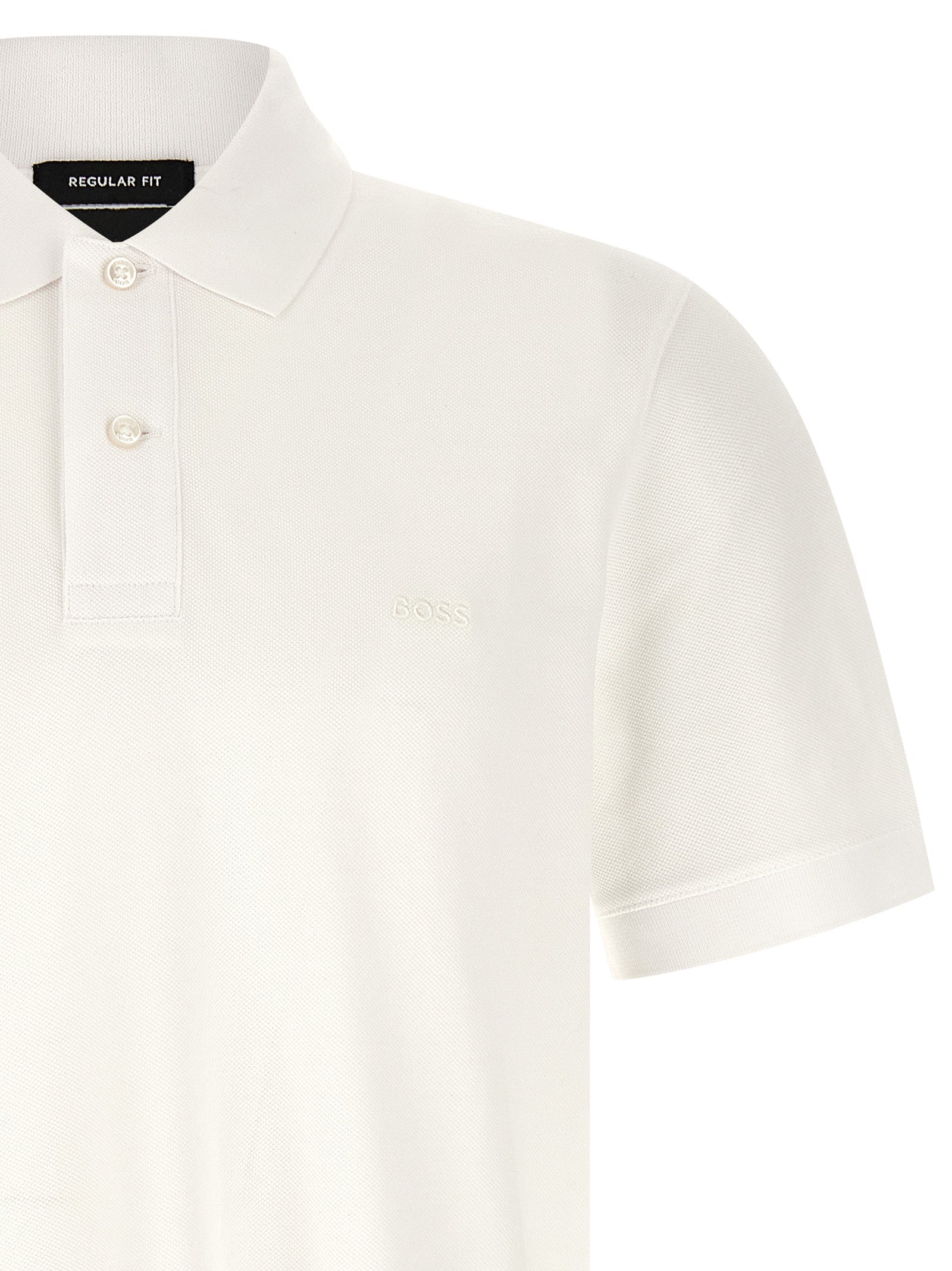 Hugo Boss White Cotton Polo Shirt Hugo Boss