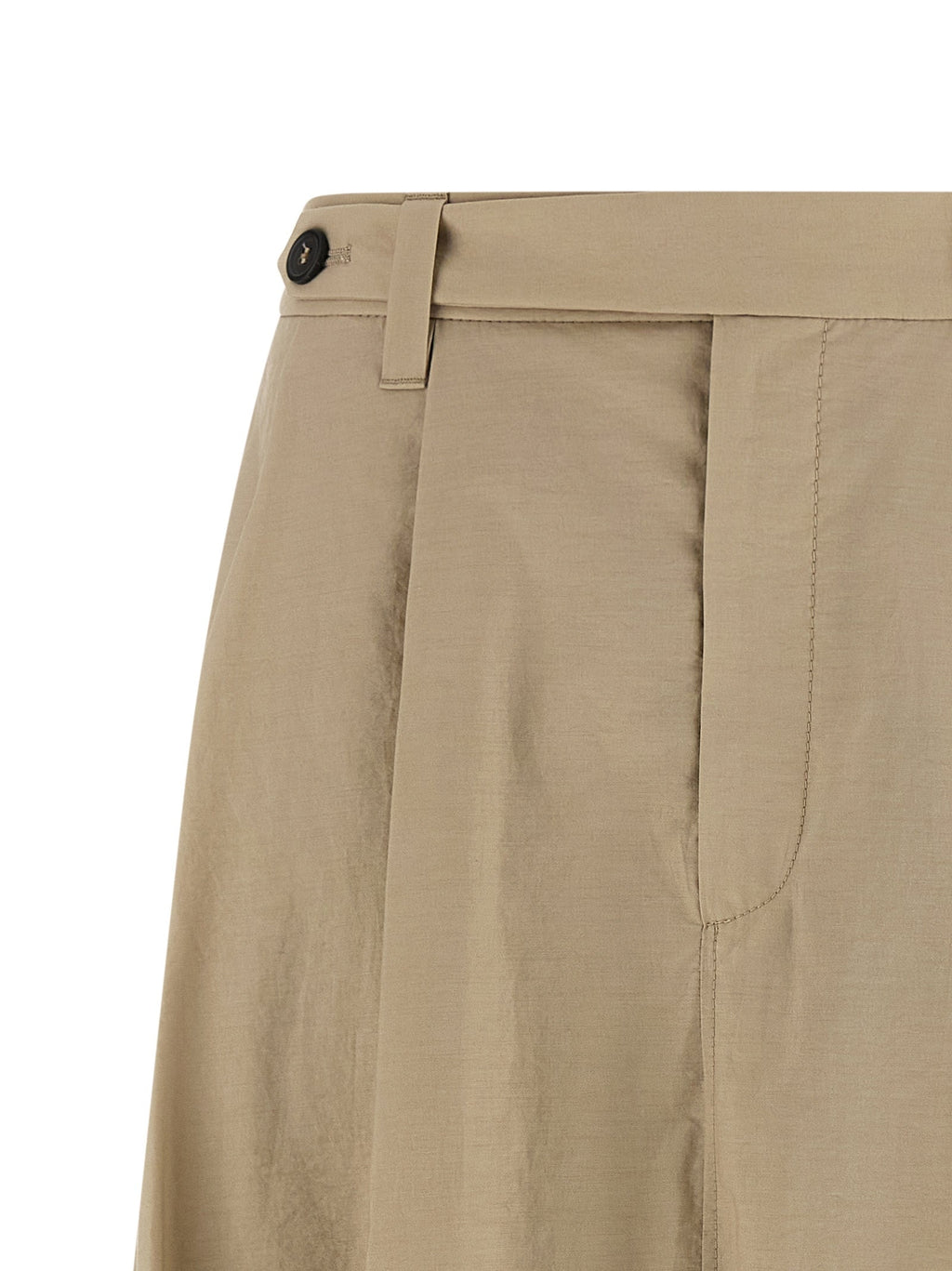Brunello Cucinelli Beige Cotton Midi Skirt