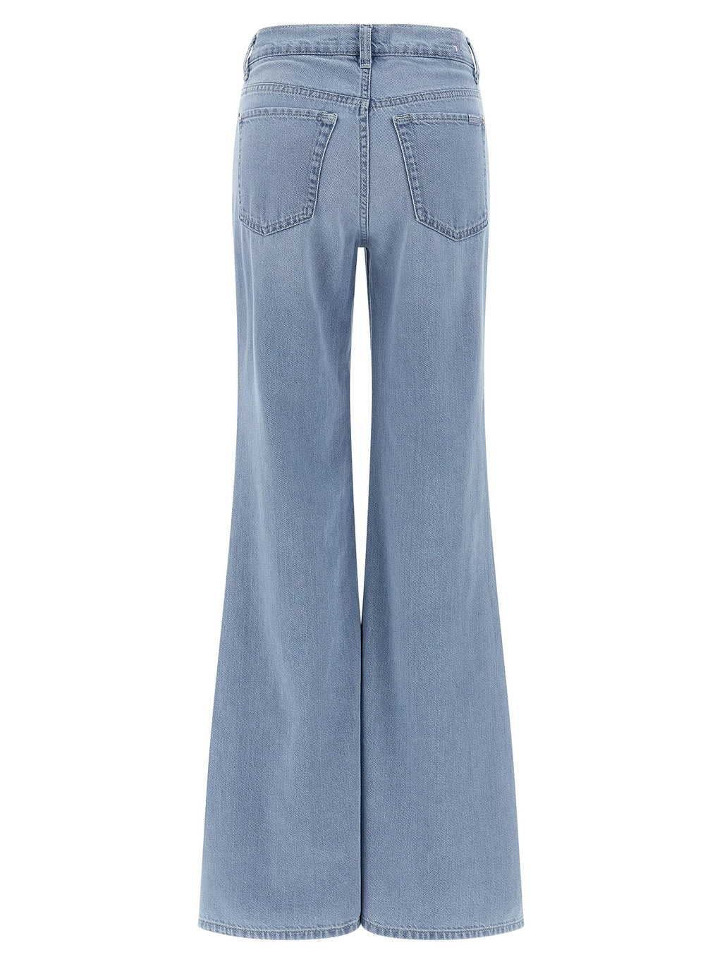 7 For All Mankind Blue Cotton Flared Jeans