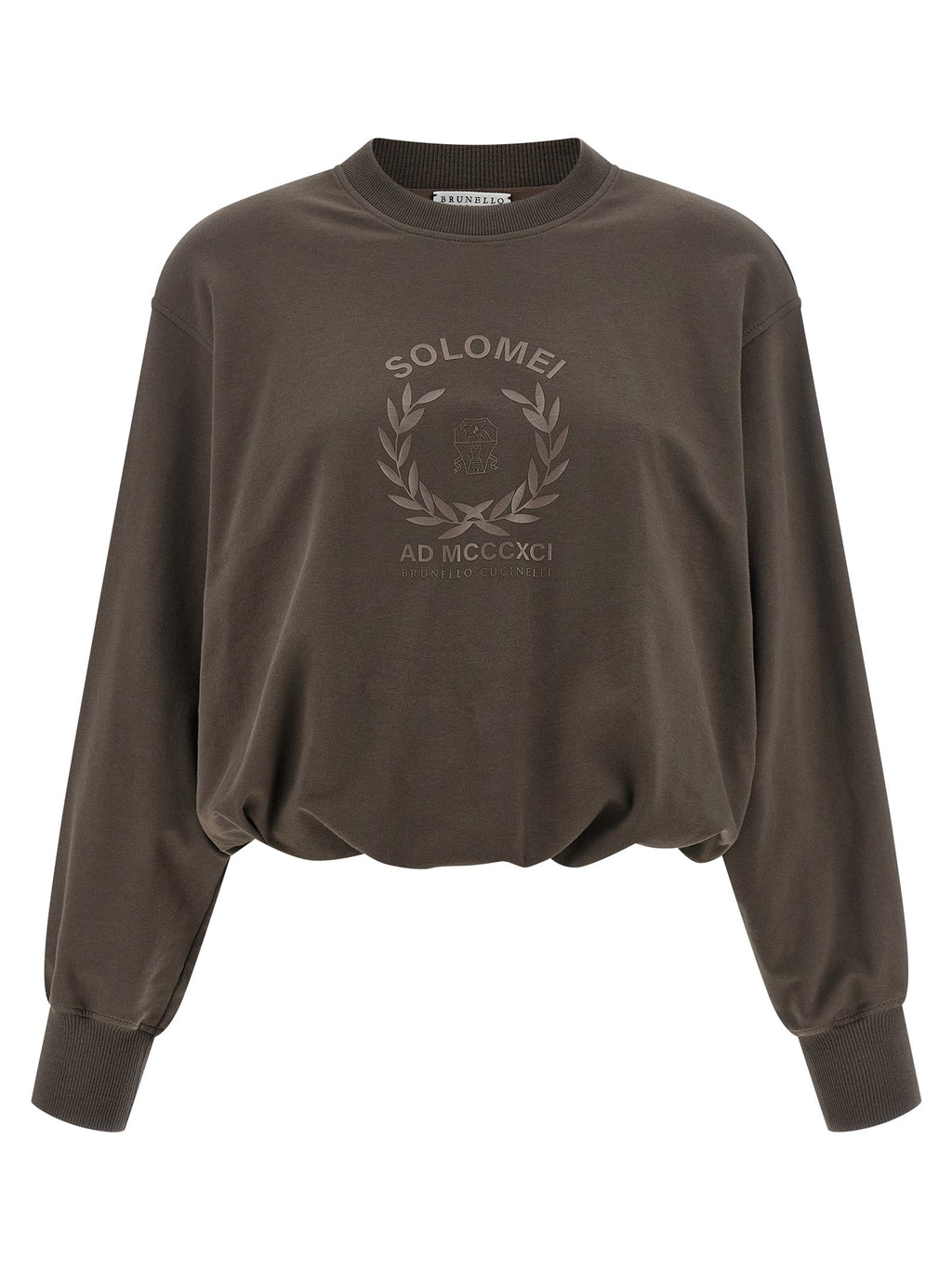 Brunello Cucinelli Brown Cotton Sweatshirt
