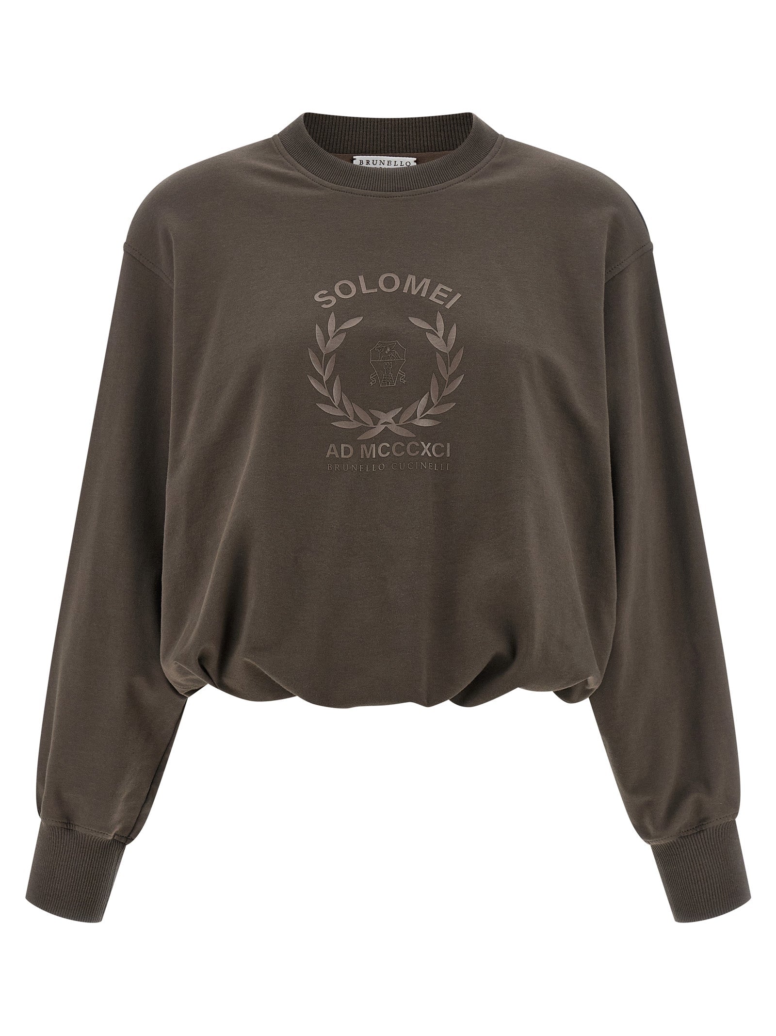Brunello Cucinelli Brown Cotton Sweatshirt