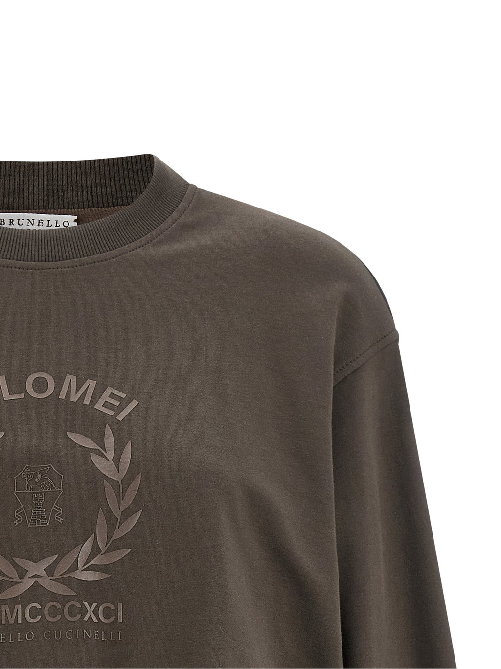 Brunello Cucinelli Brown Cotton Sweatshirt