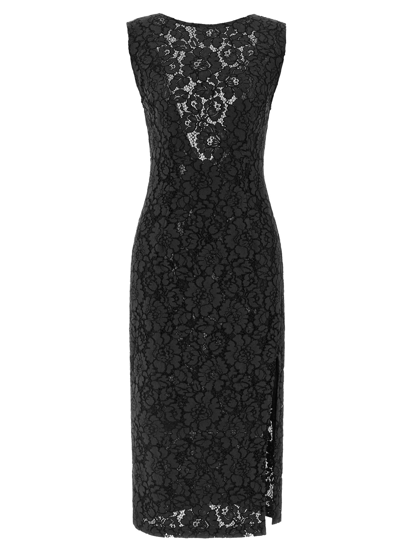 PINKO Black Cotton Midi Dress