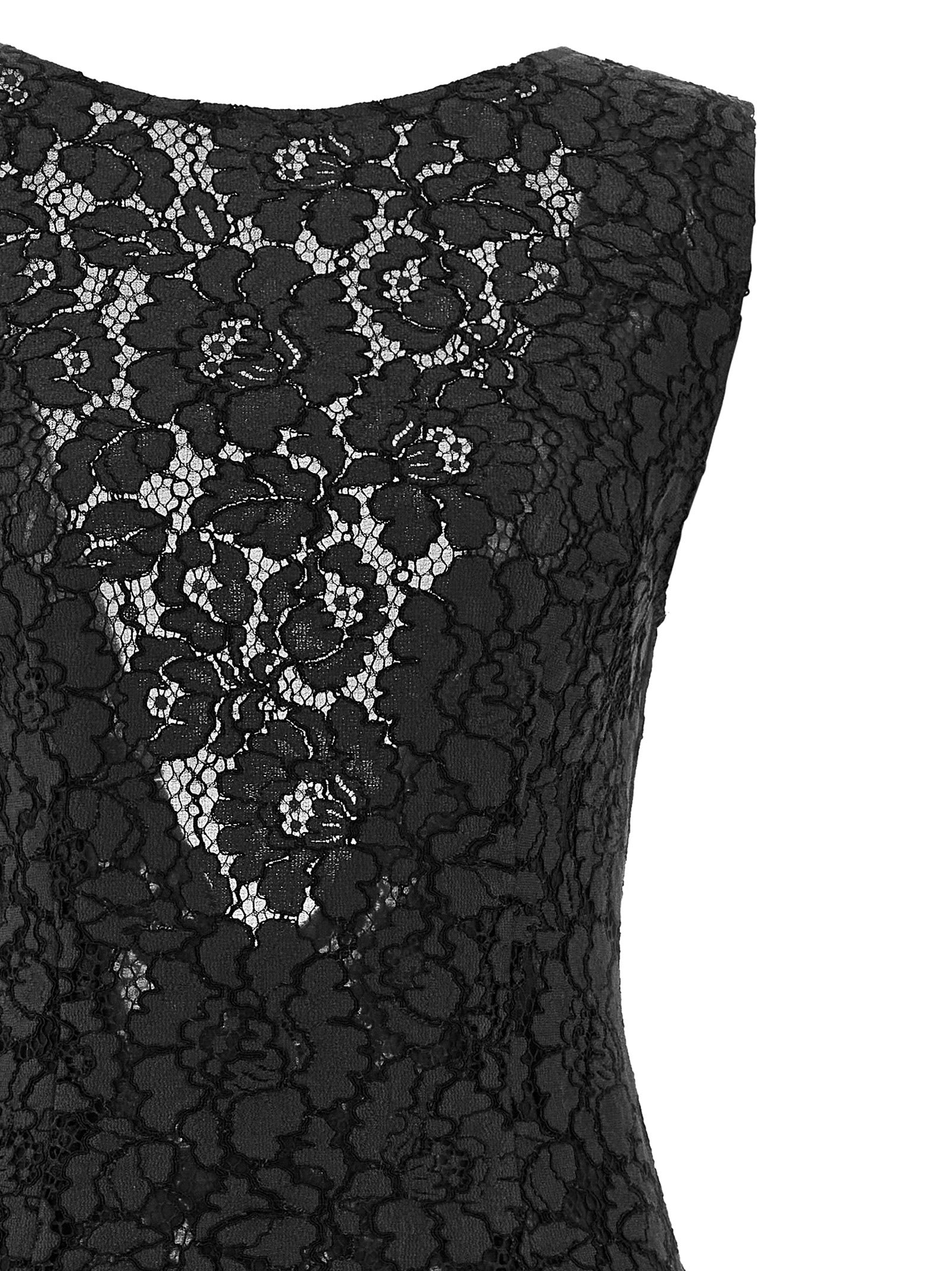 PINKO Black Cotton Midi Dress