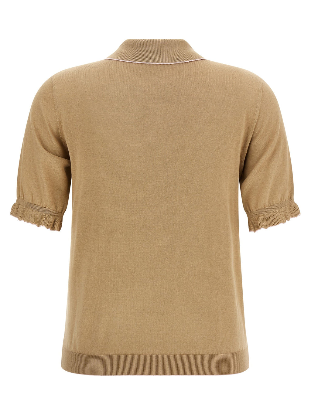 Fabiana Filippi Beige Silk Polo Shirt