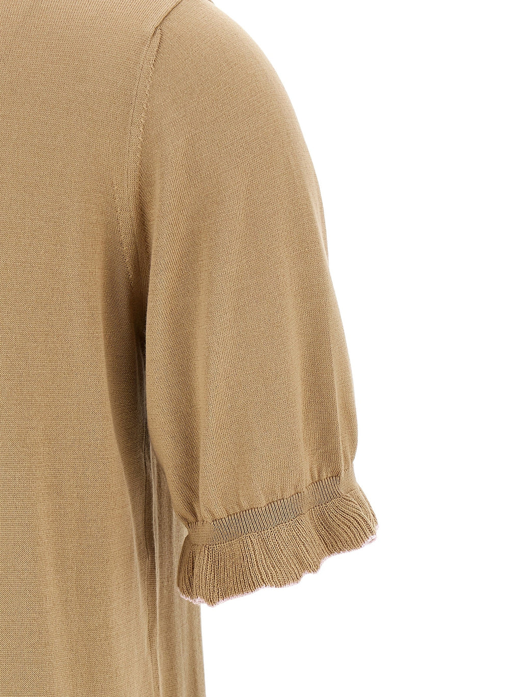 Fabiana Filippi Beige Silk Polo Shirt
