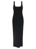 Entire Studios Black Viscose Midi Dress