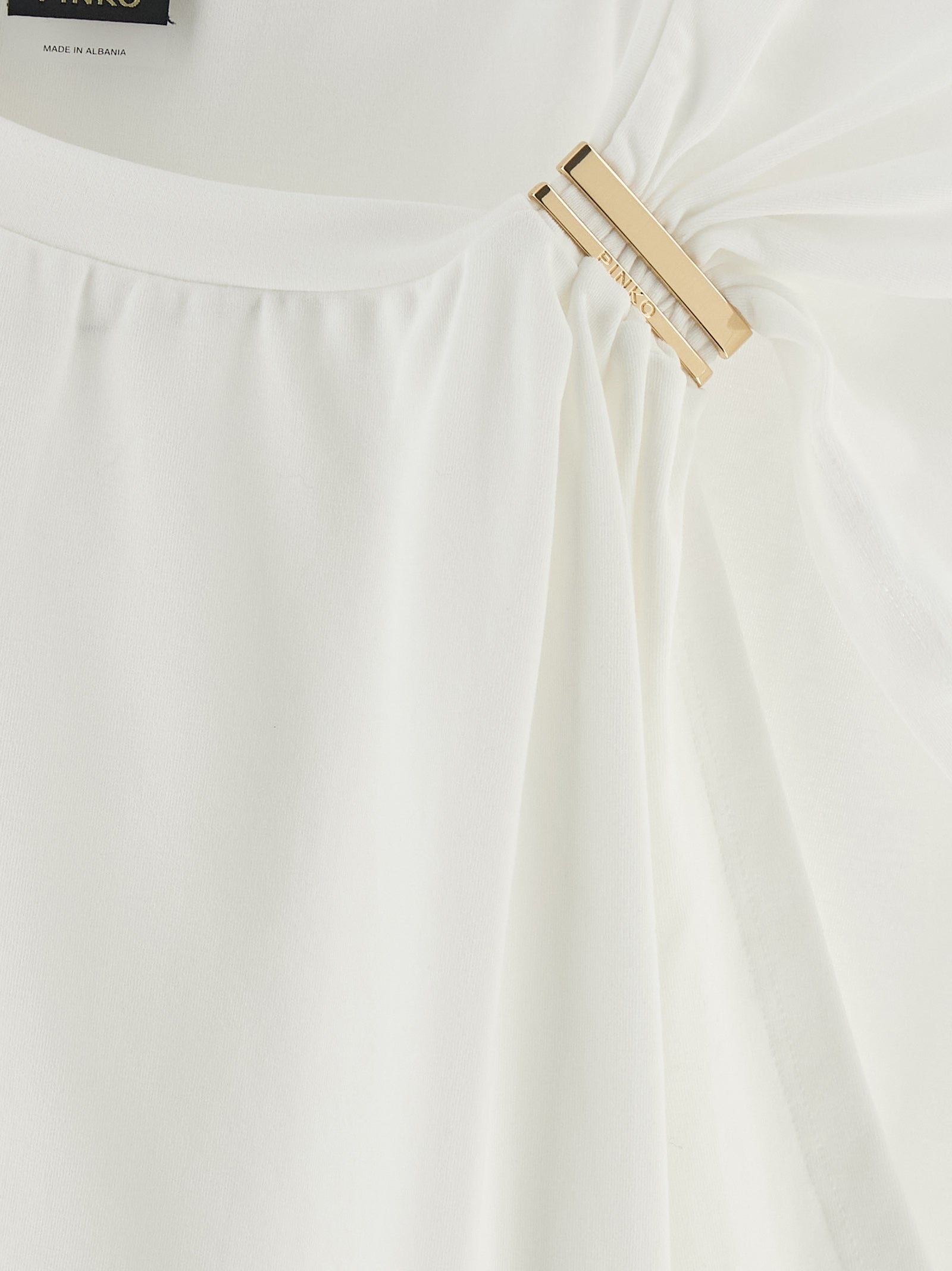 PINKO White Cotton T-Shirt