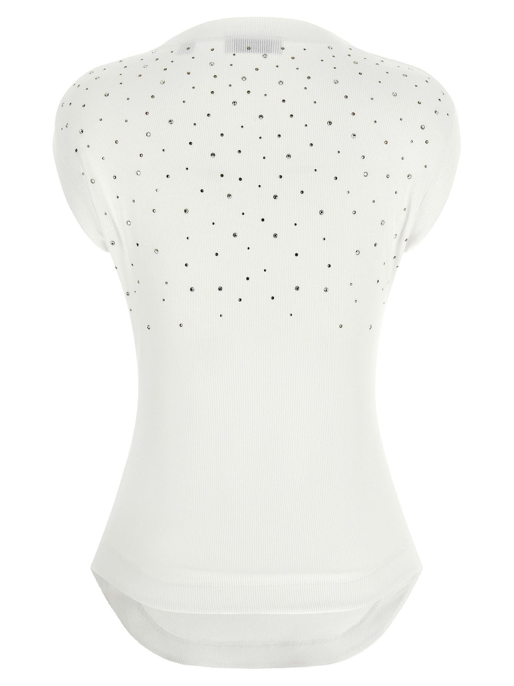 Off-White White Viscose Sleeveles T-Shirt