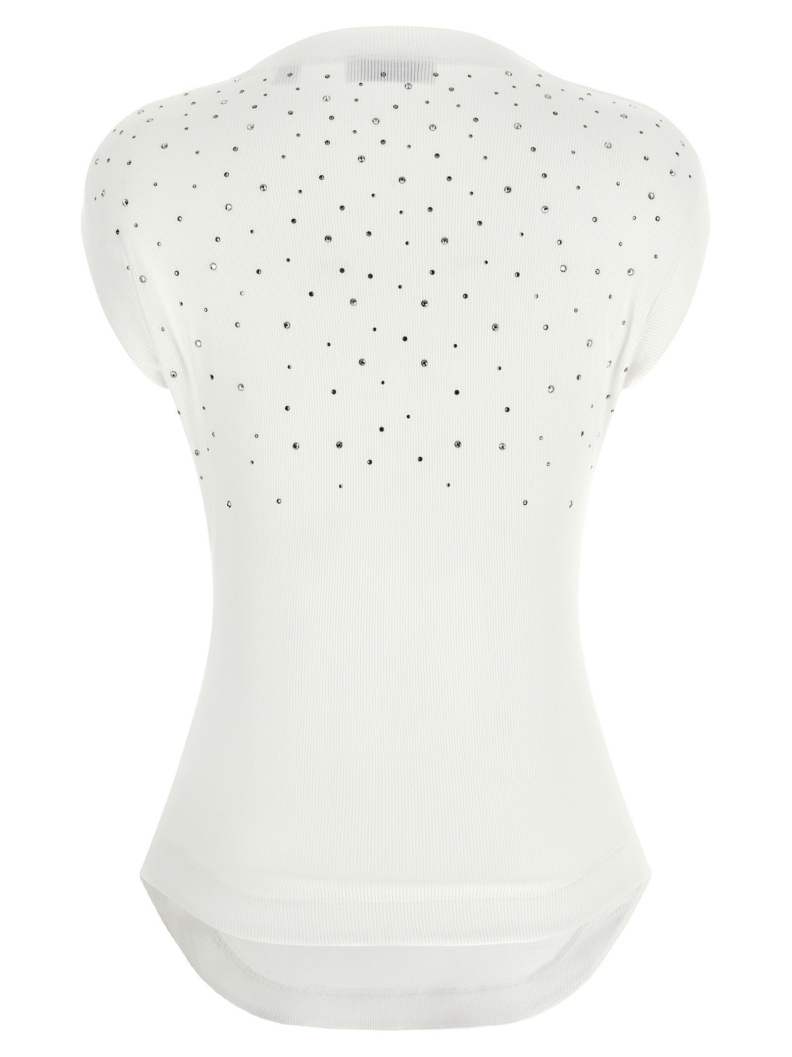 Off-White White Viscose Sleeveles T-Shirt