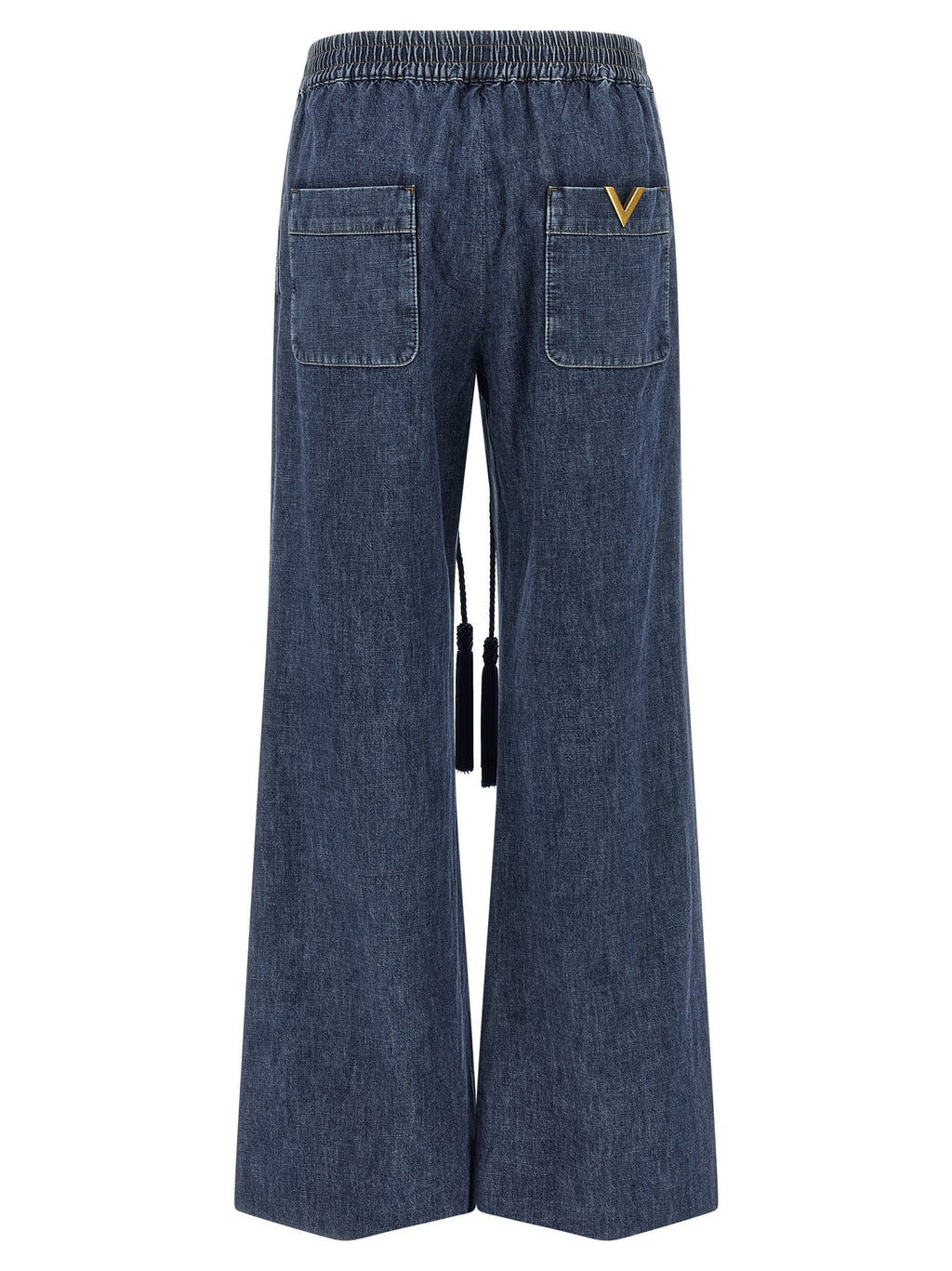 Valentino Garavani Blue Cotton Flared Jeans