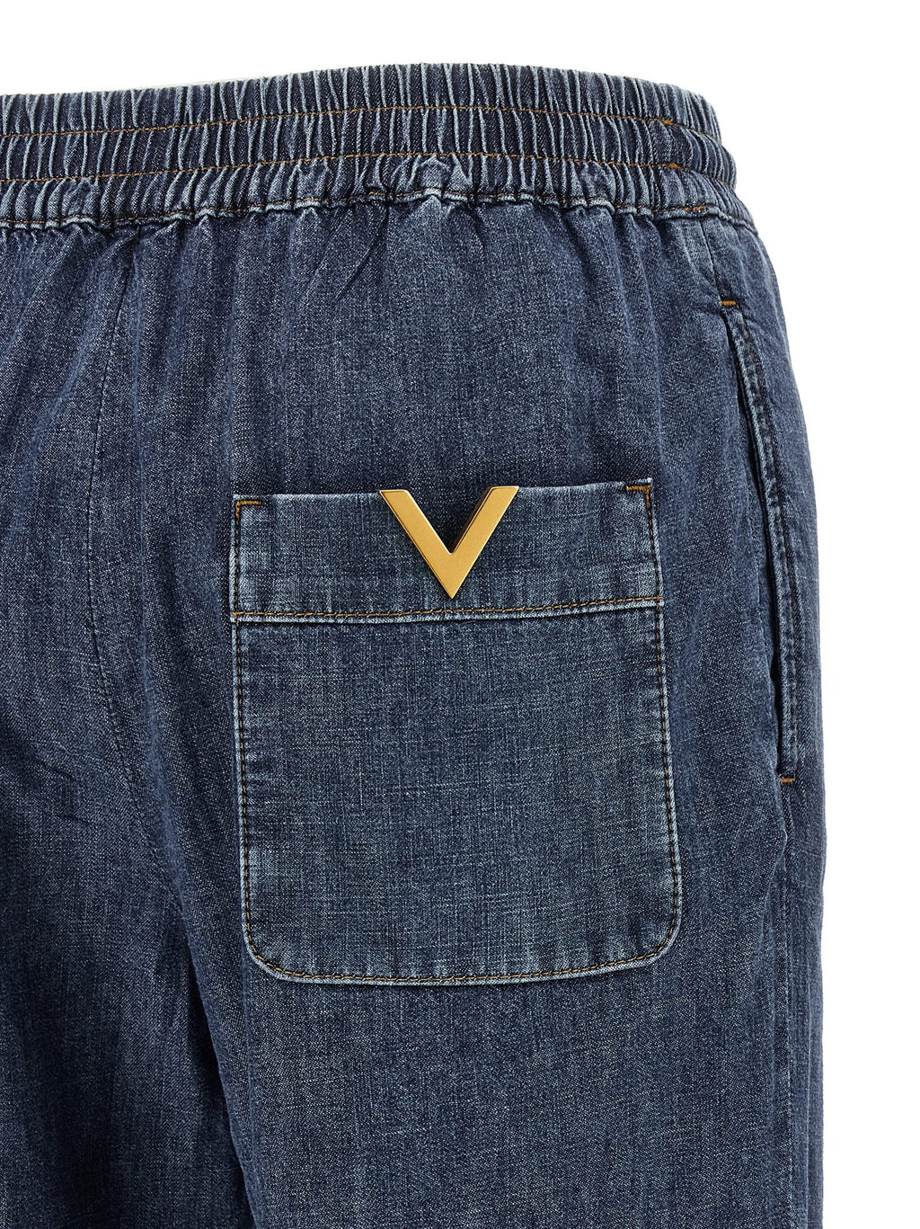 Valentino Garavani Blue Cotton Flared Jeans