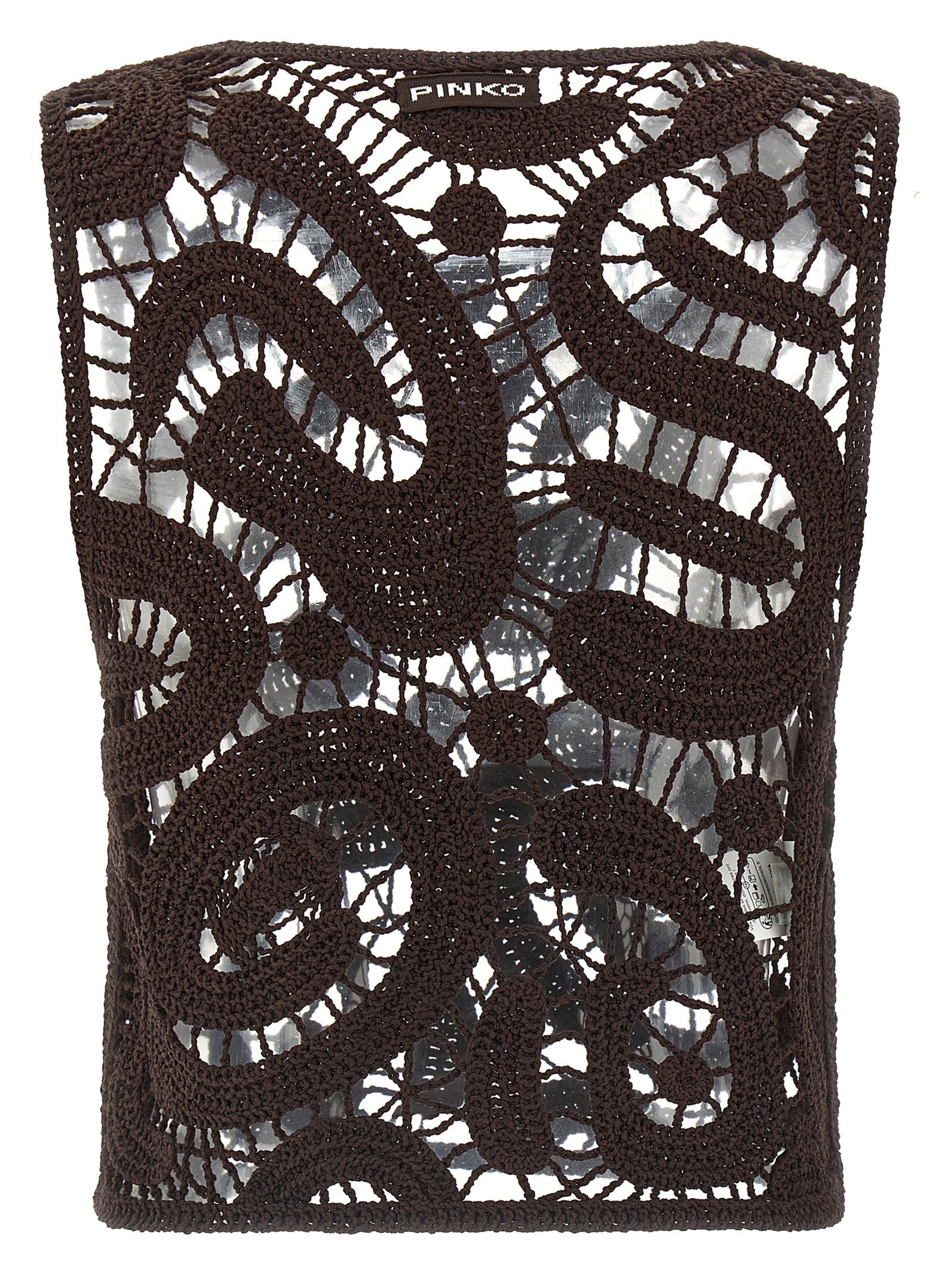 PINKO Brown Viscose Blouse PINKO