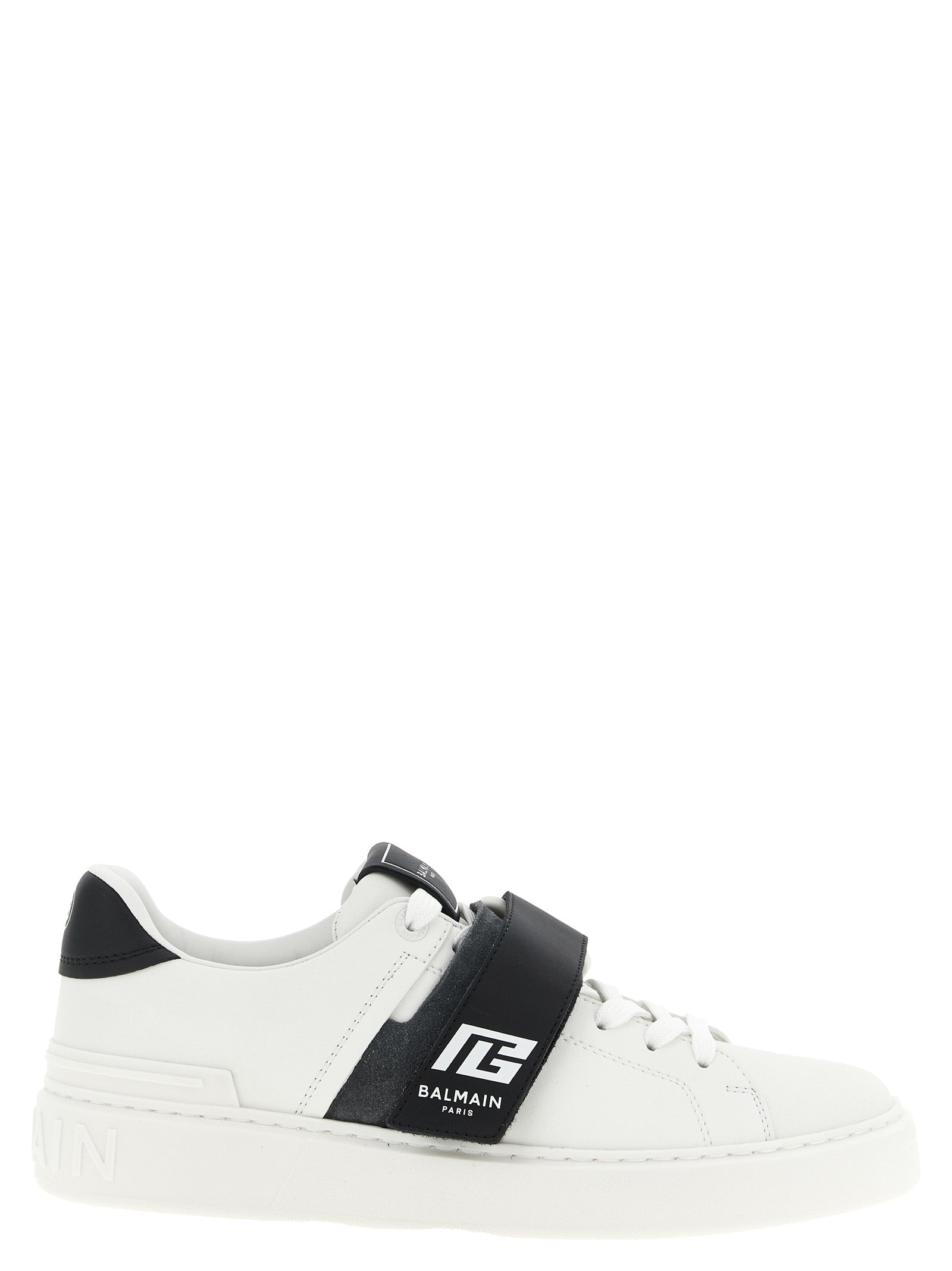 Balmain Bicolor Calfskin Low Top Sneakers