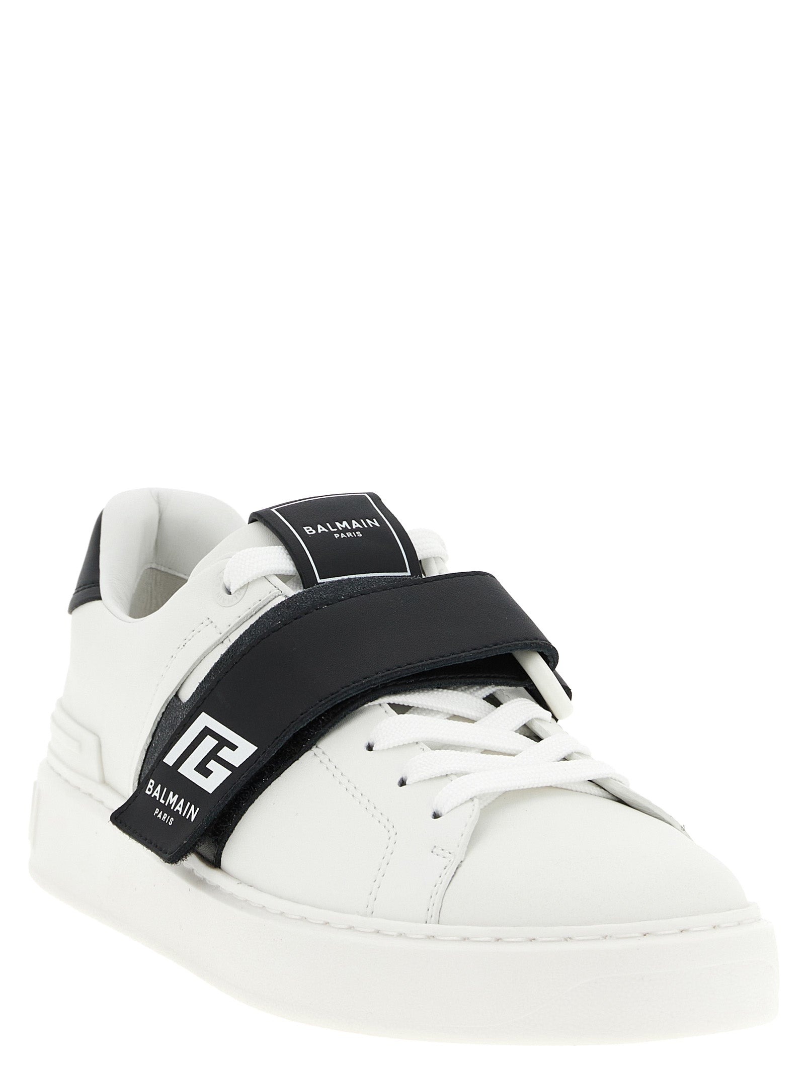 Balmain Bicolor Calfskin Low Top Sneakers
