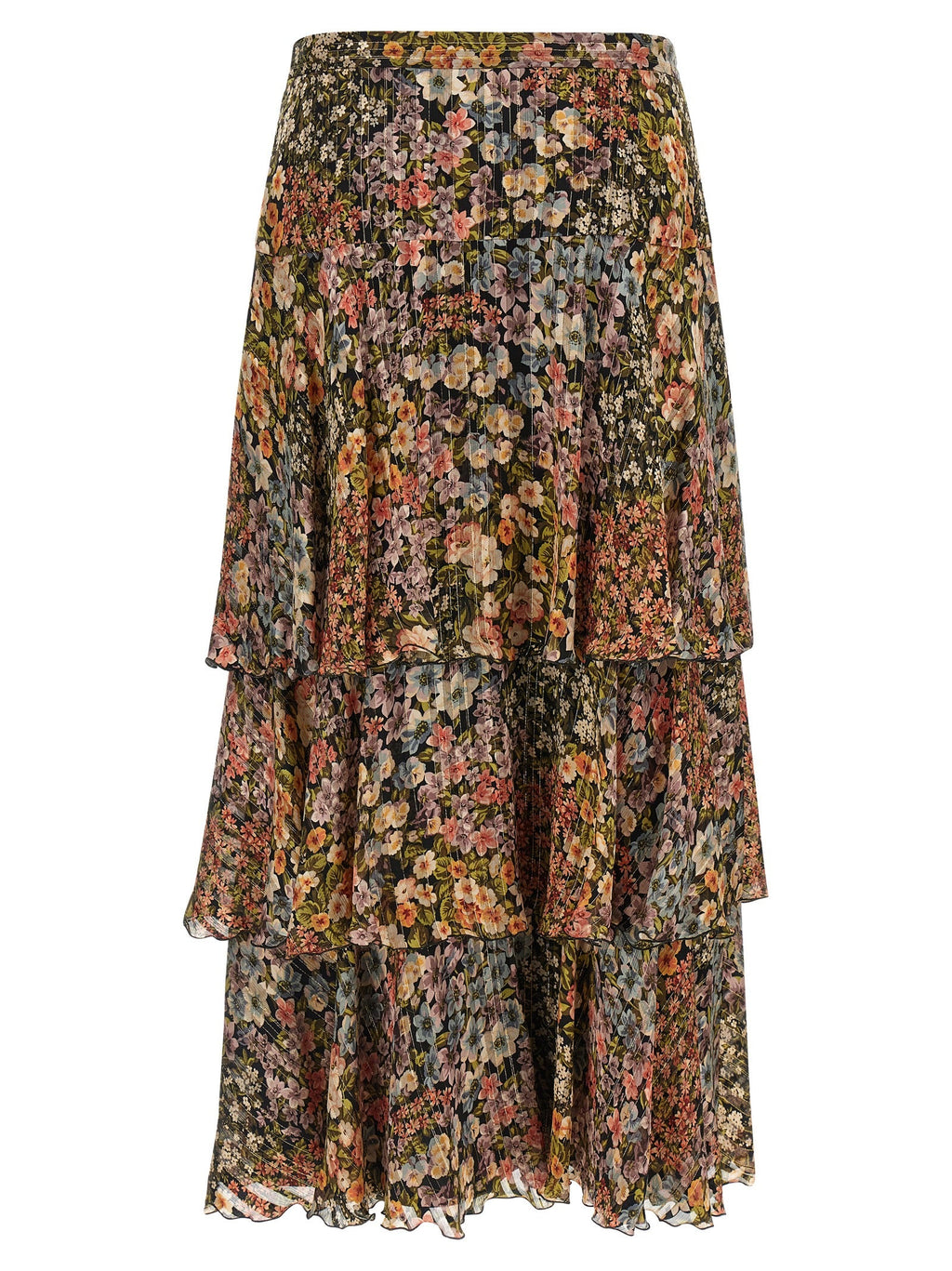 Valentino Garavani Multicolor Silk Midi Skirt