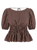 PINKO Brown Viscose Pattern Shirt