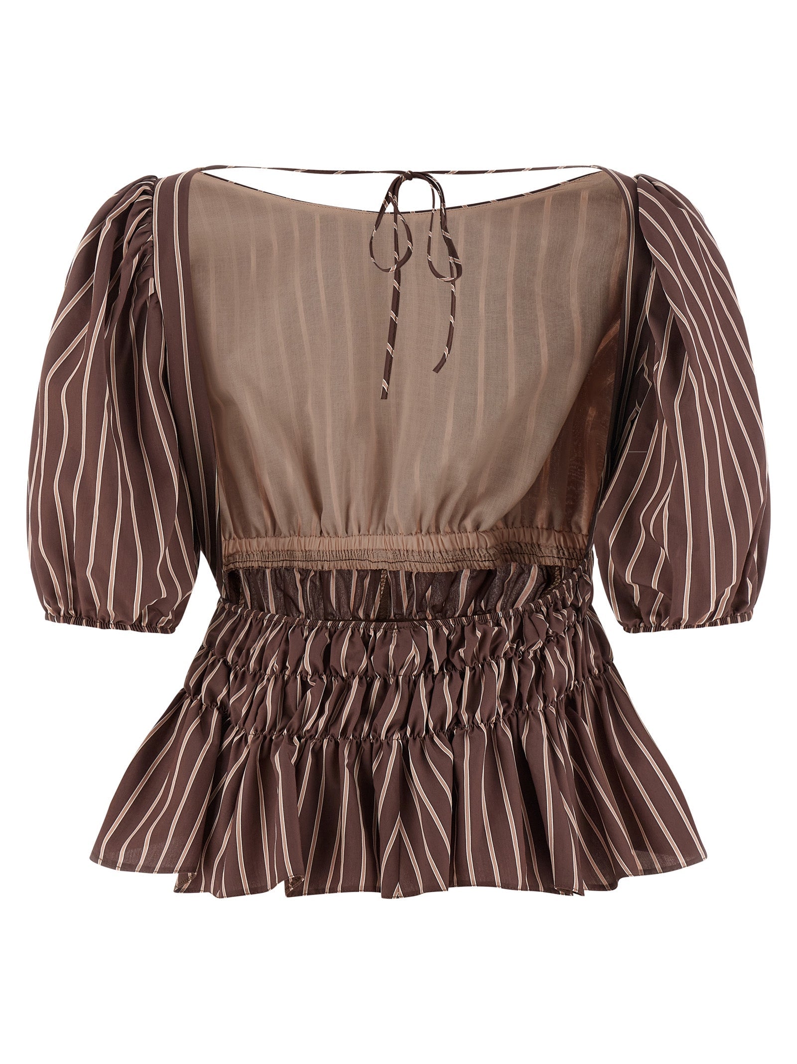 PINKO Brown Viscose Pattern Shirt