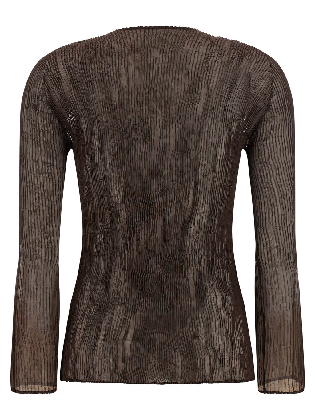 Issey Miyake Brown Polyester Blouse
