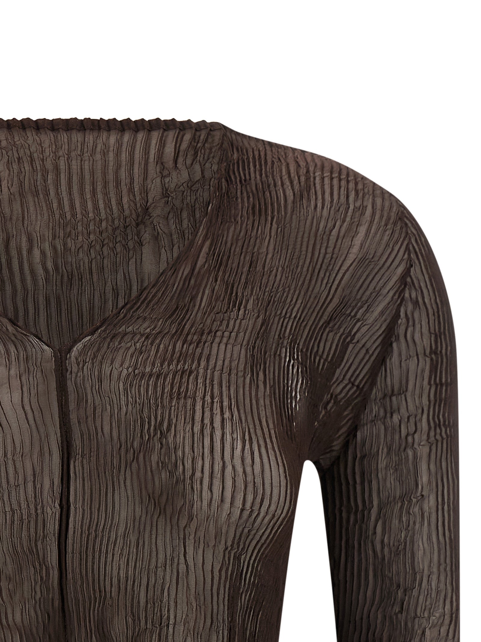 Issey Miyake Brown Polyester Blouse