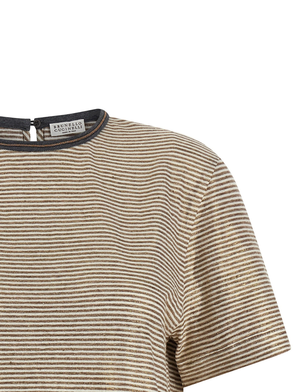 Brunello Cucinelli Multicolor Linen T-Shirt