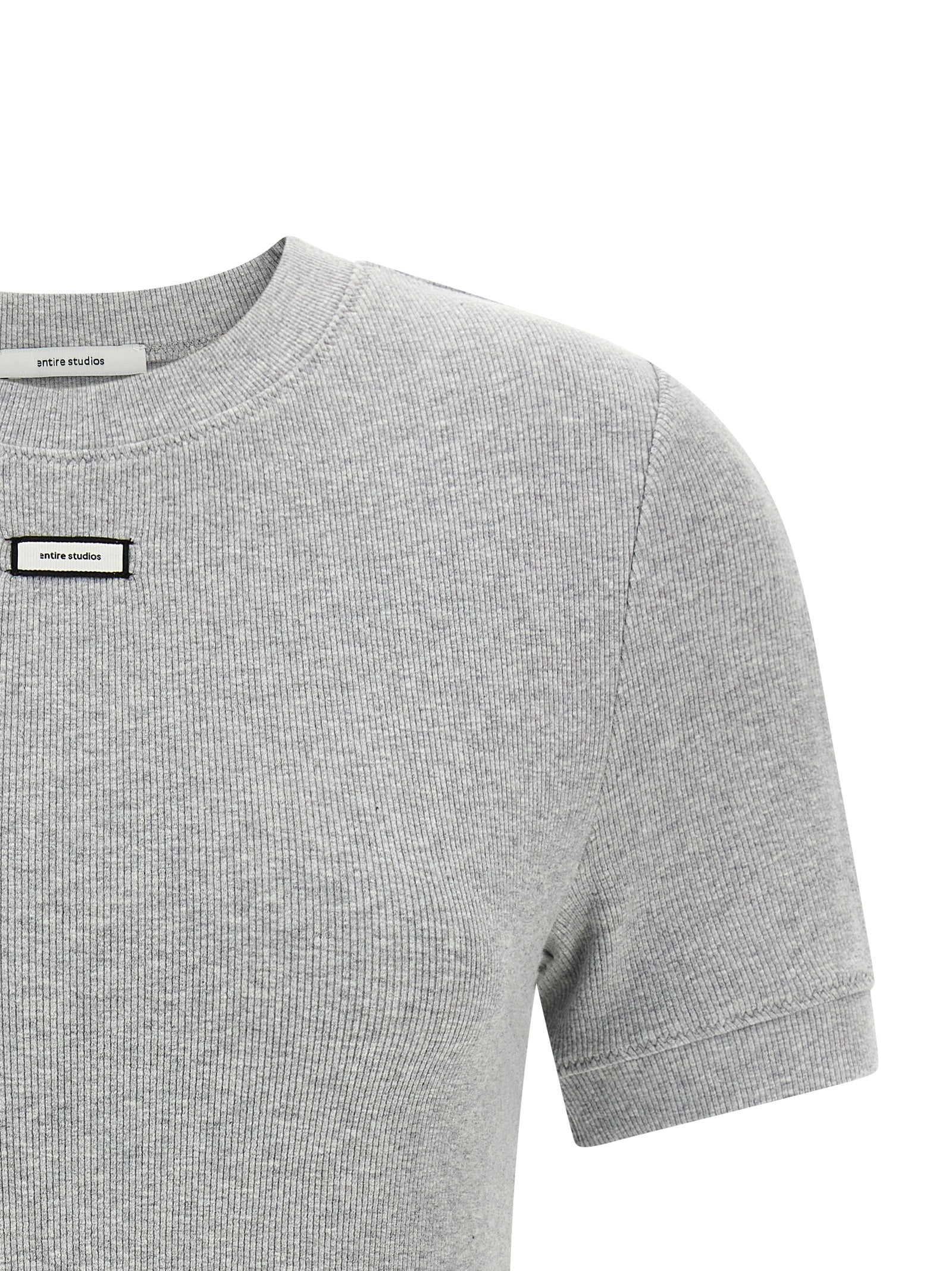Entire Studios Gray Cotton T-Shirt