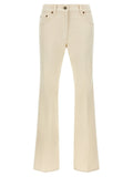 Valentino Garavani Beige Cotton Flared Jeans