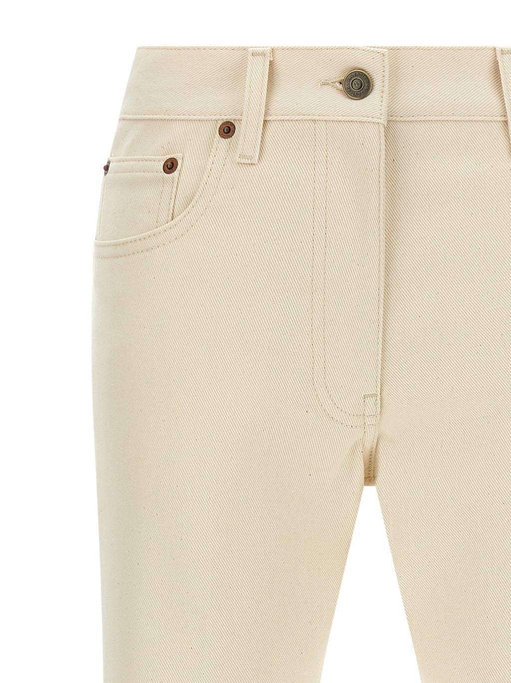Valentino Garavani Beige Cotton Flared Jeans