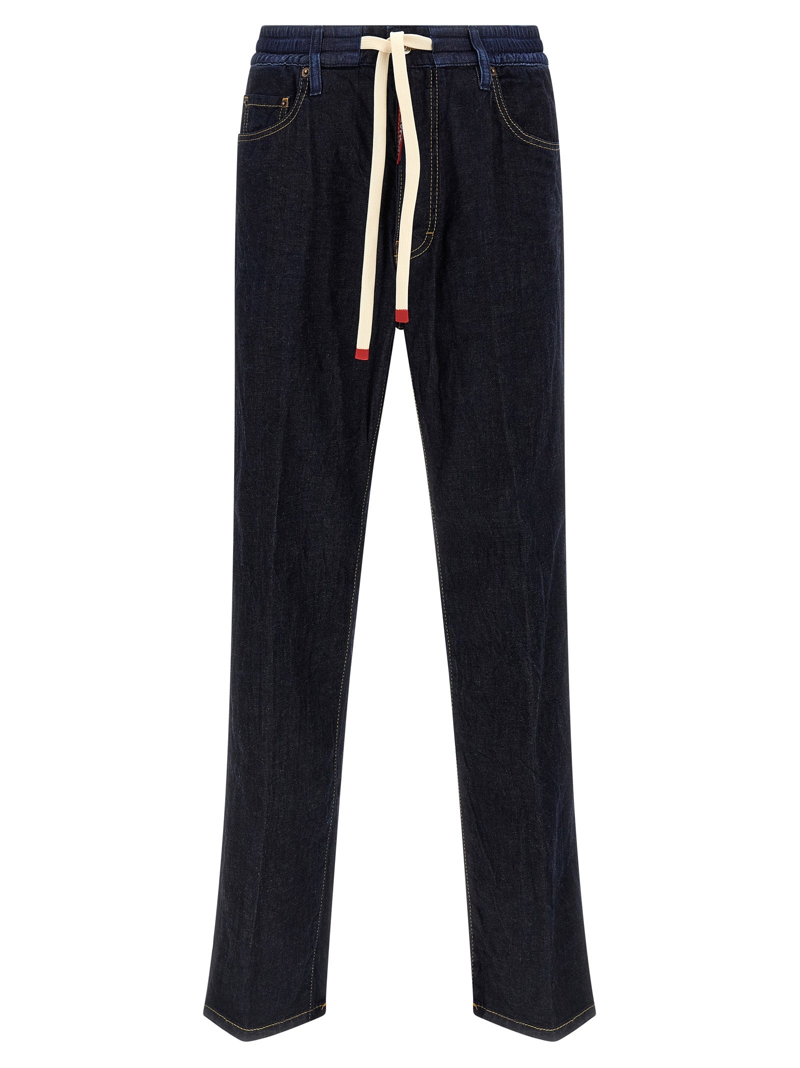 Dsquared² Blue Cotton Straight-Leg Jeans