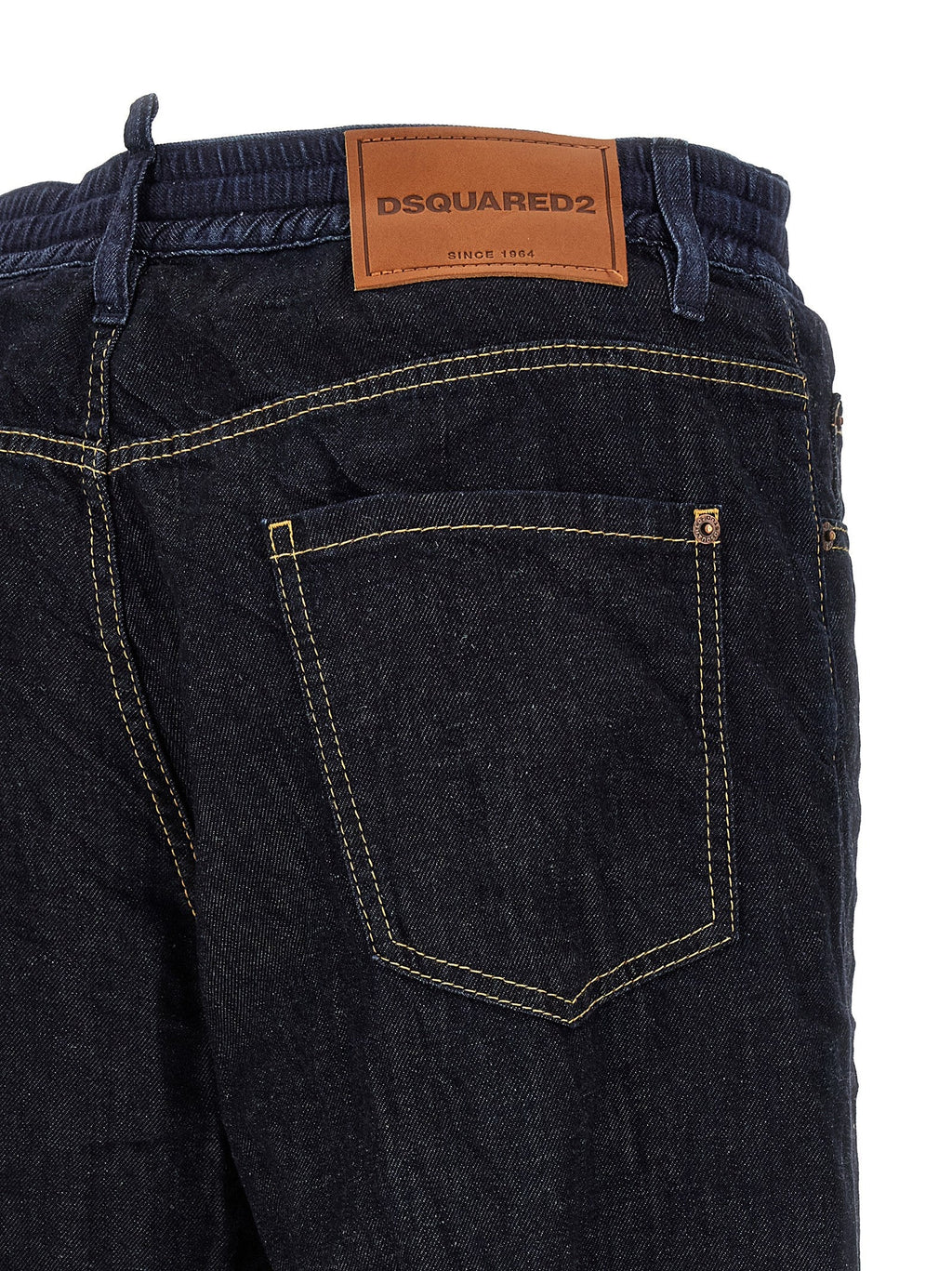 Dsquared² Blue Cotton Straight-Leg Jeans