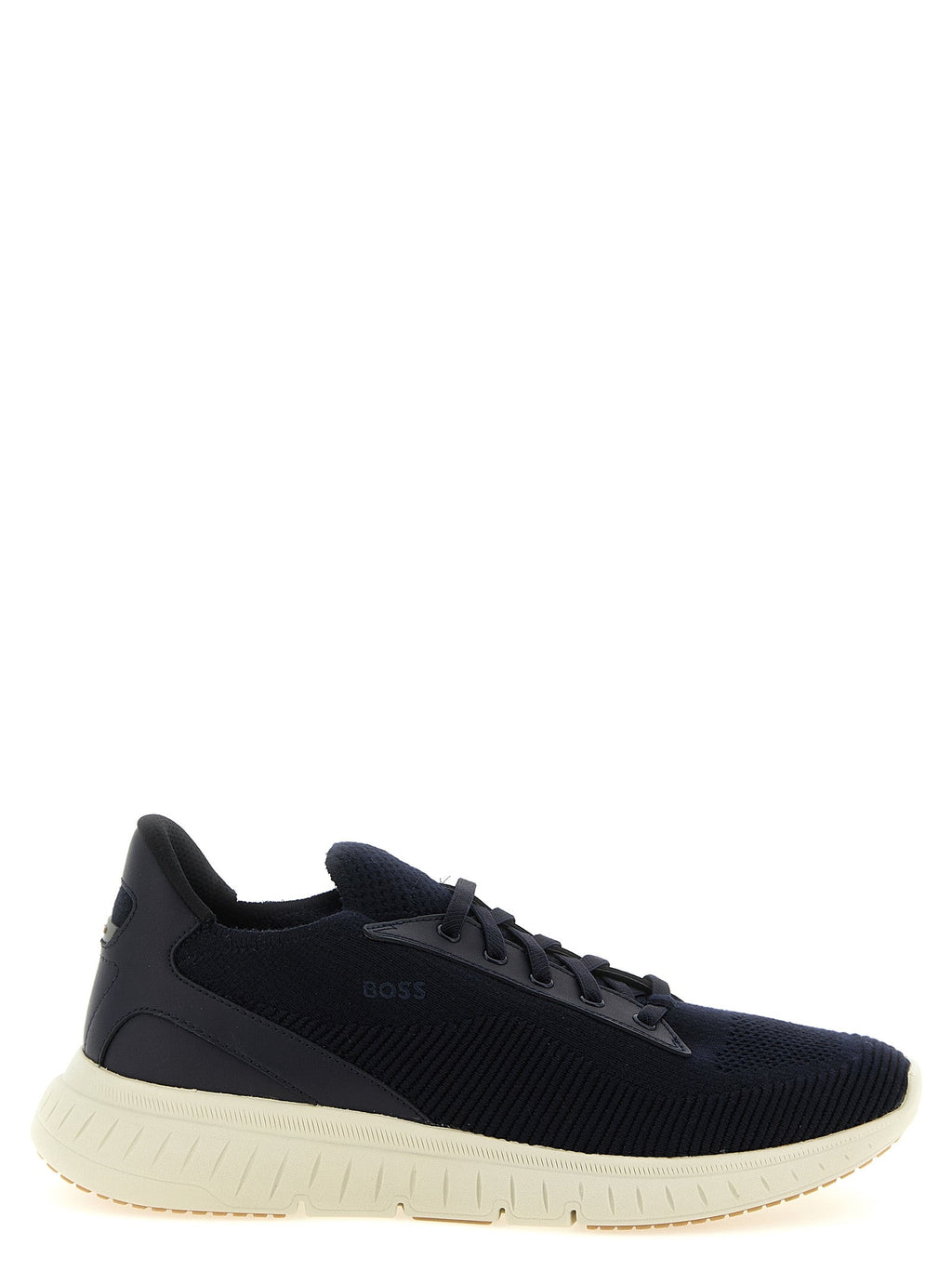 Hugo Boss Blue Cowhide Athletic Sneakers