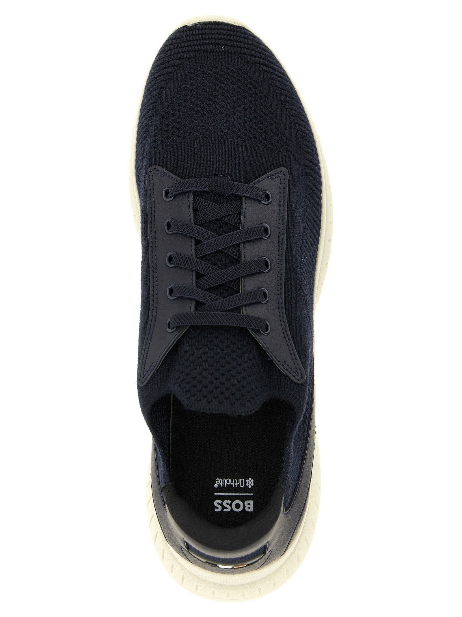 Hugo Boss Blue Cowhide Athletic Sneakers